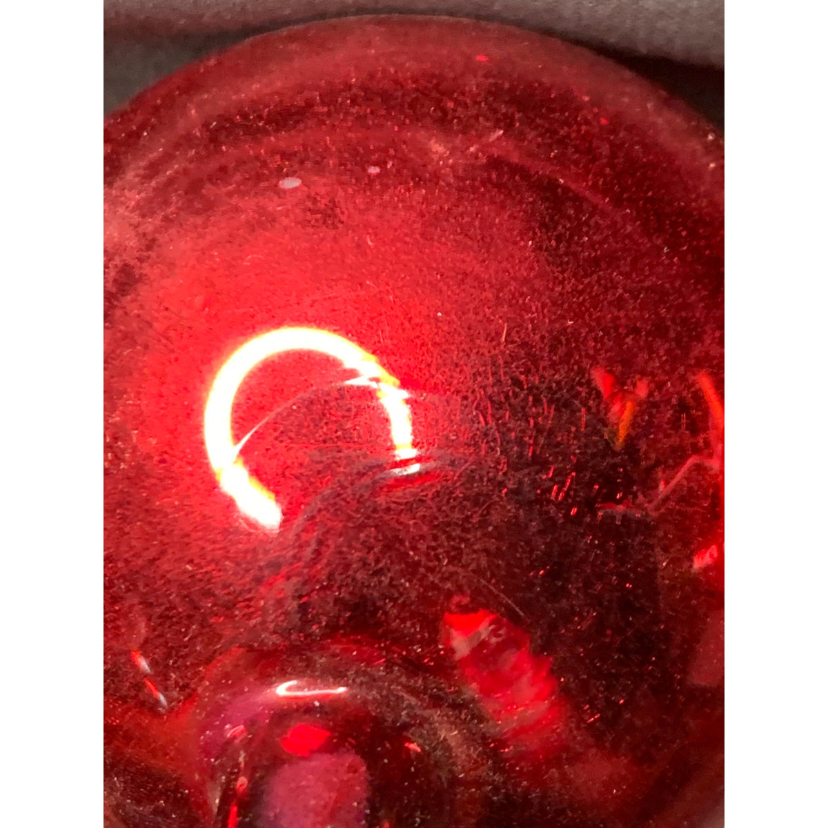 Vintage Red Glass Christmas Ball Ornaments Lot of 4 Rauch Made in USA MCM