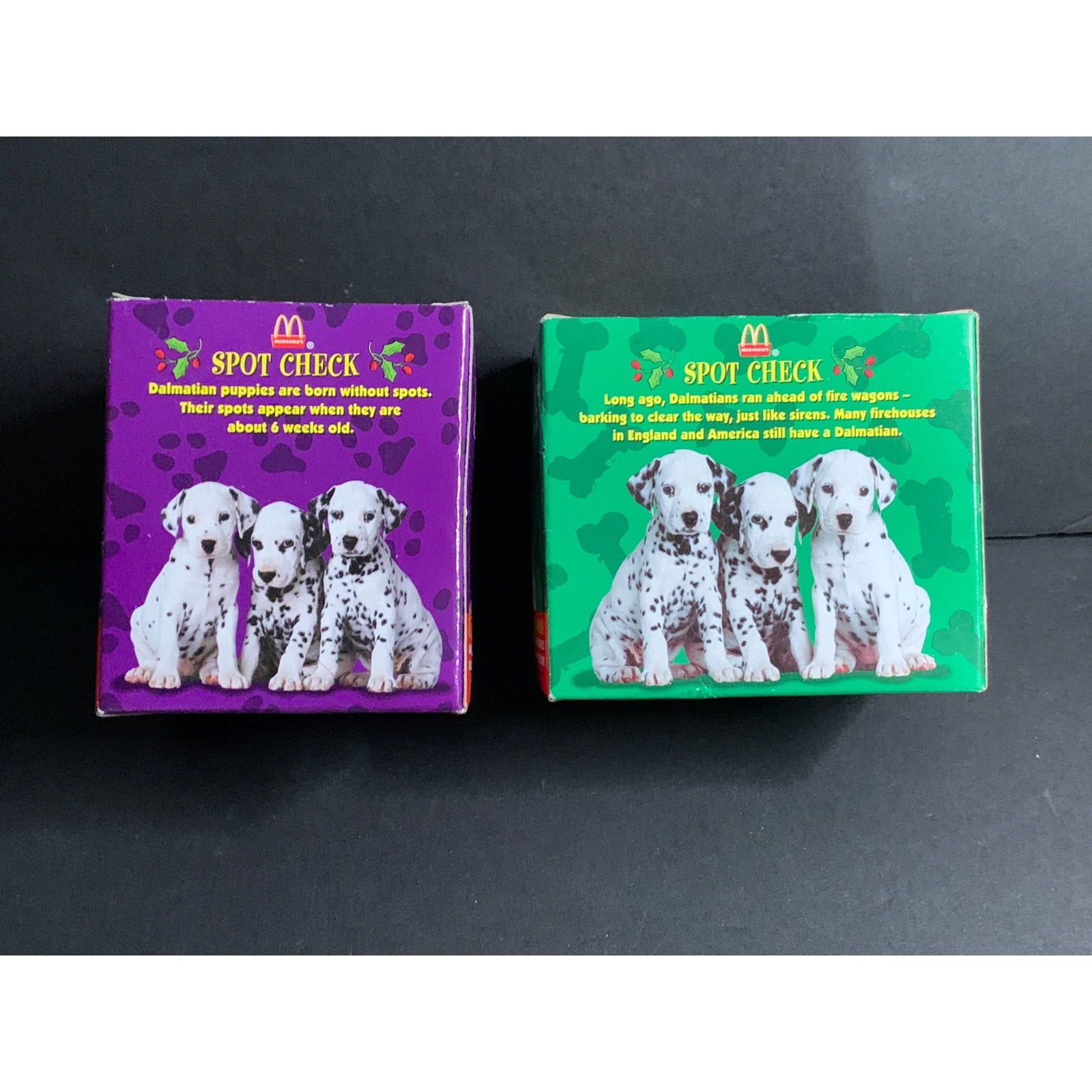 1996 Disney 101 Dalmatians Snow Dome McDonald's Happy Meal Toy Lot of 4 w/Boxes
