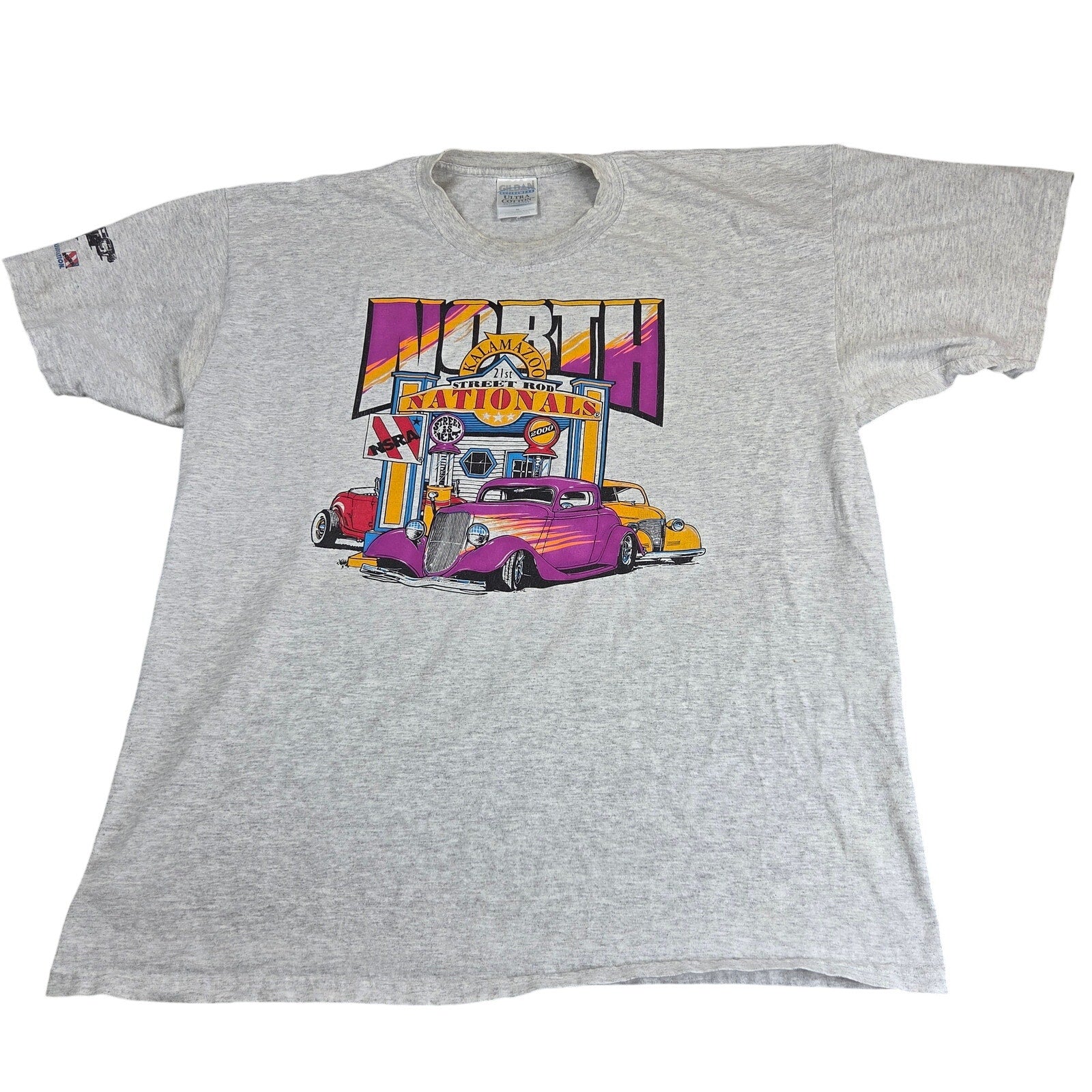 Vintage 2000 NSRA 21st Street Rod Nationals North Kalamazoo T-Shirt XL Hot Rod