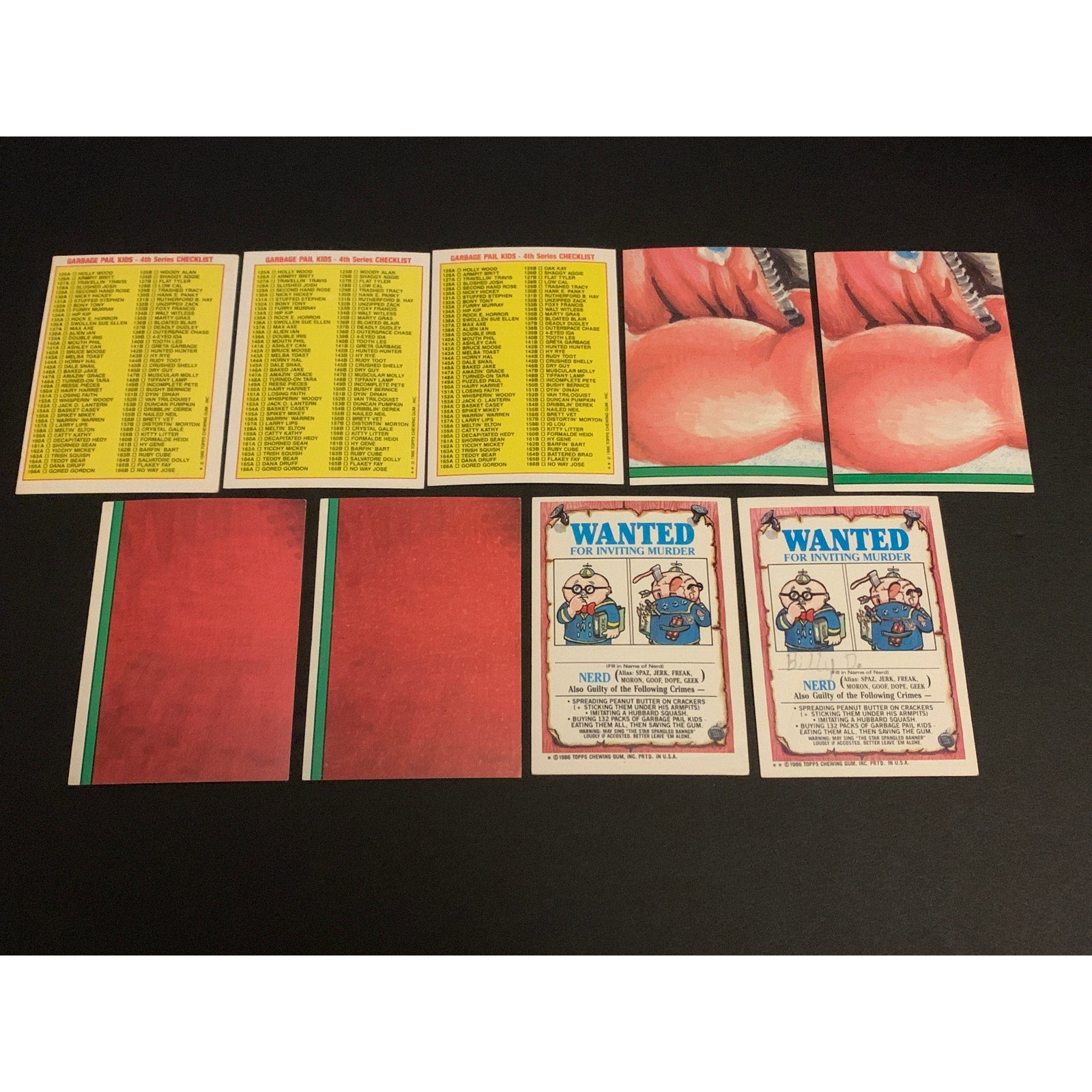1986 Topps Garbage Pail Kids Series 4 Complete Set w/ Reese Pieces Crystal Gale