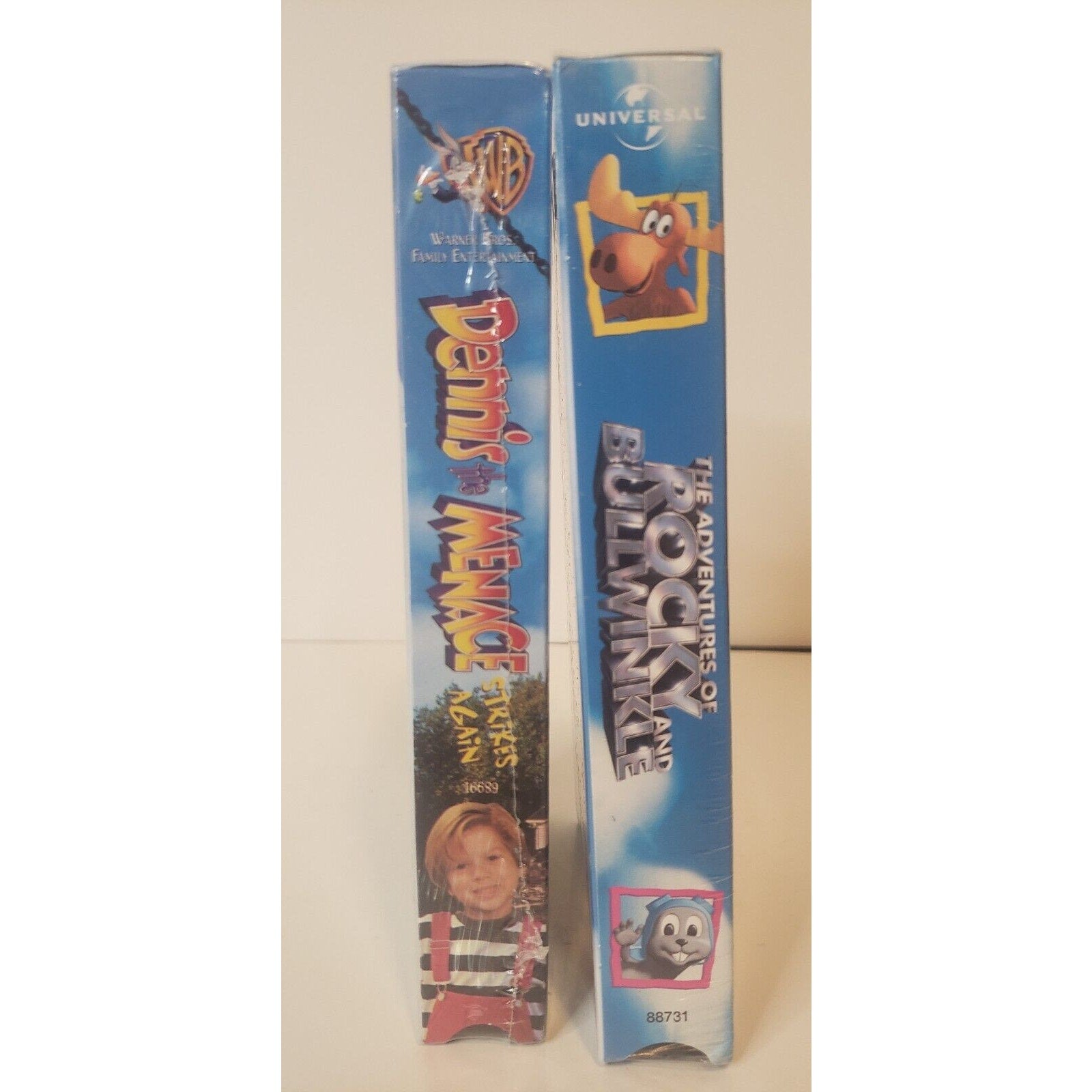 Dennis the Menace/Rocky & Bullwinkle VHS New Sealed Lot of 2 Kid's Movies