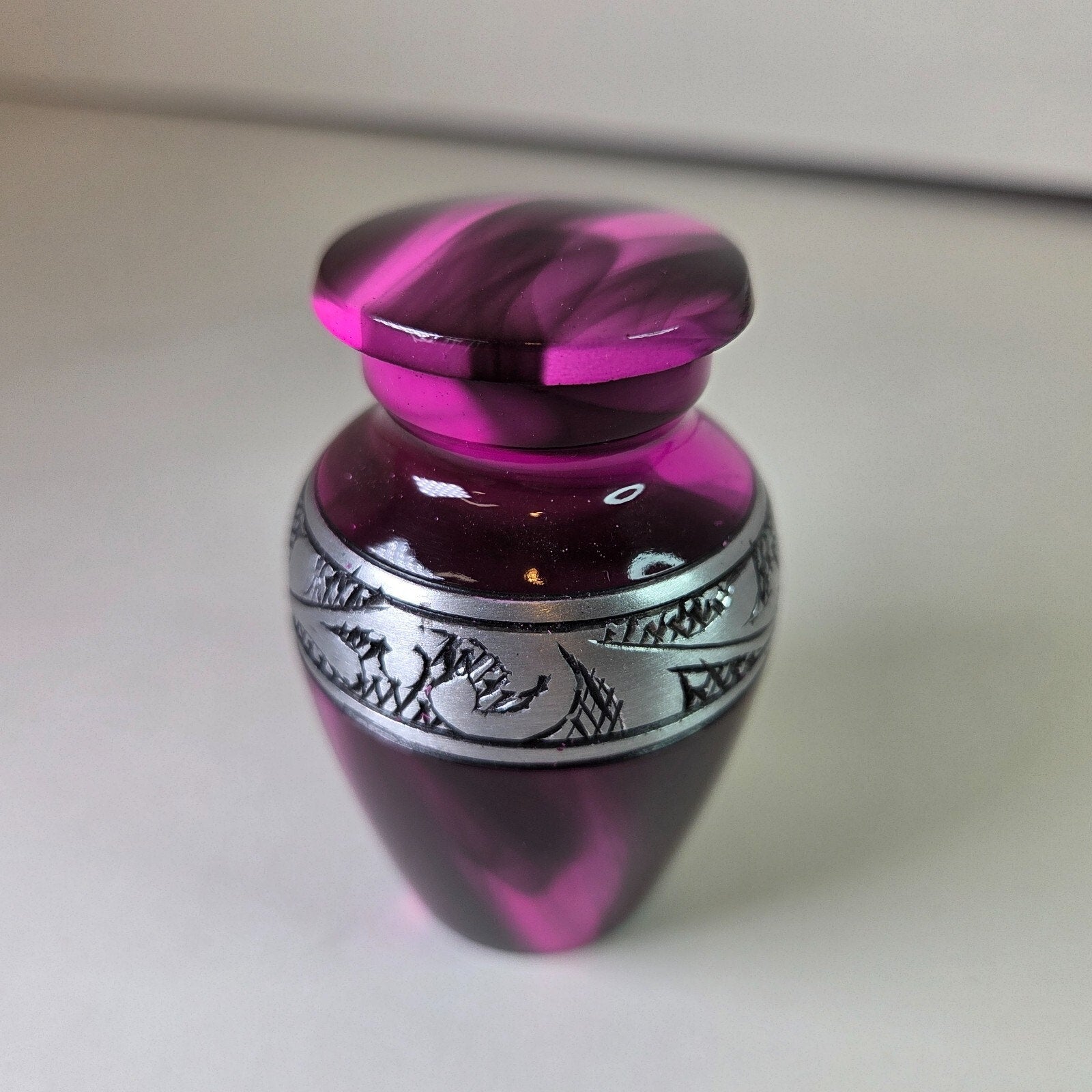 Purple Mist Small Cremation Keepsake, Urn for Ashes 2.75"