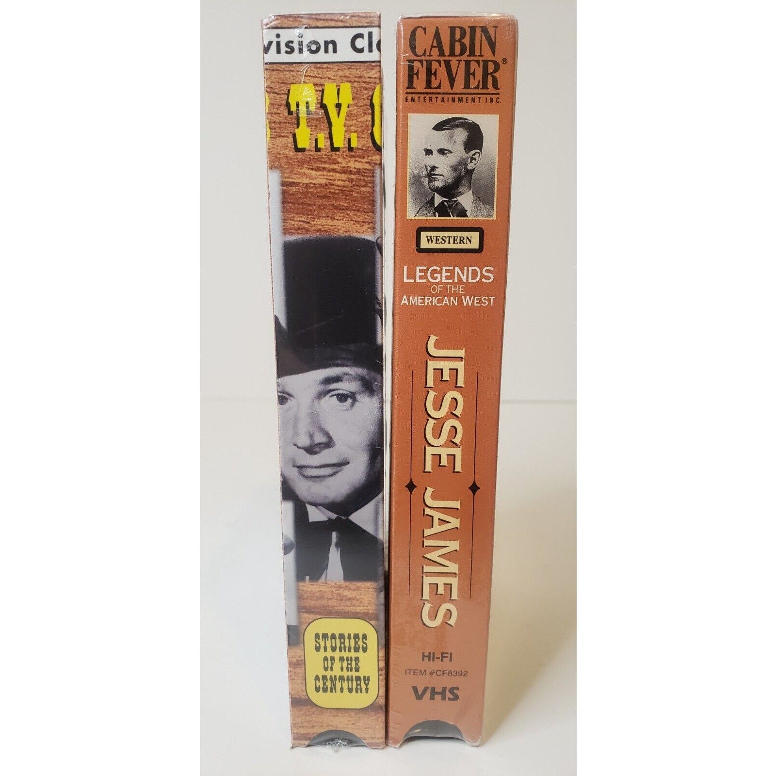 VHS New Lot of 2 - Jesse James Billy the Kid - Legends & Stories of the Century