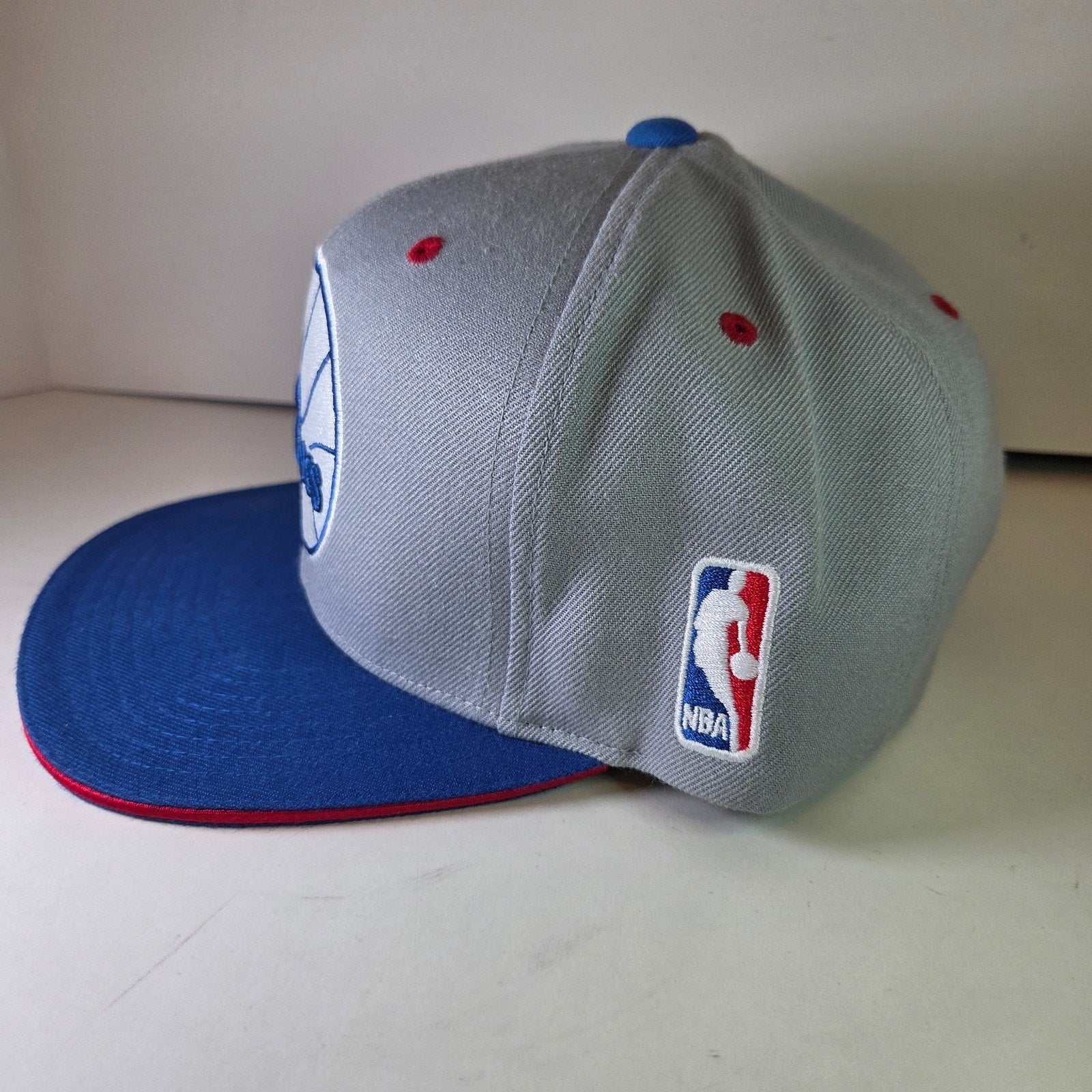 Philadelphia 76ers Mitchell & Ness Snapback Hat Gray Blue Red NBA