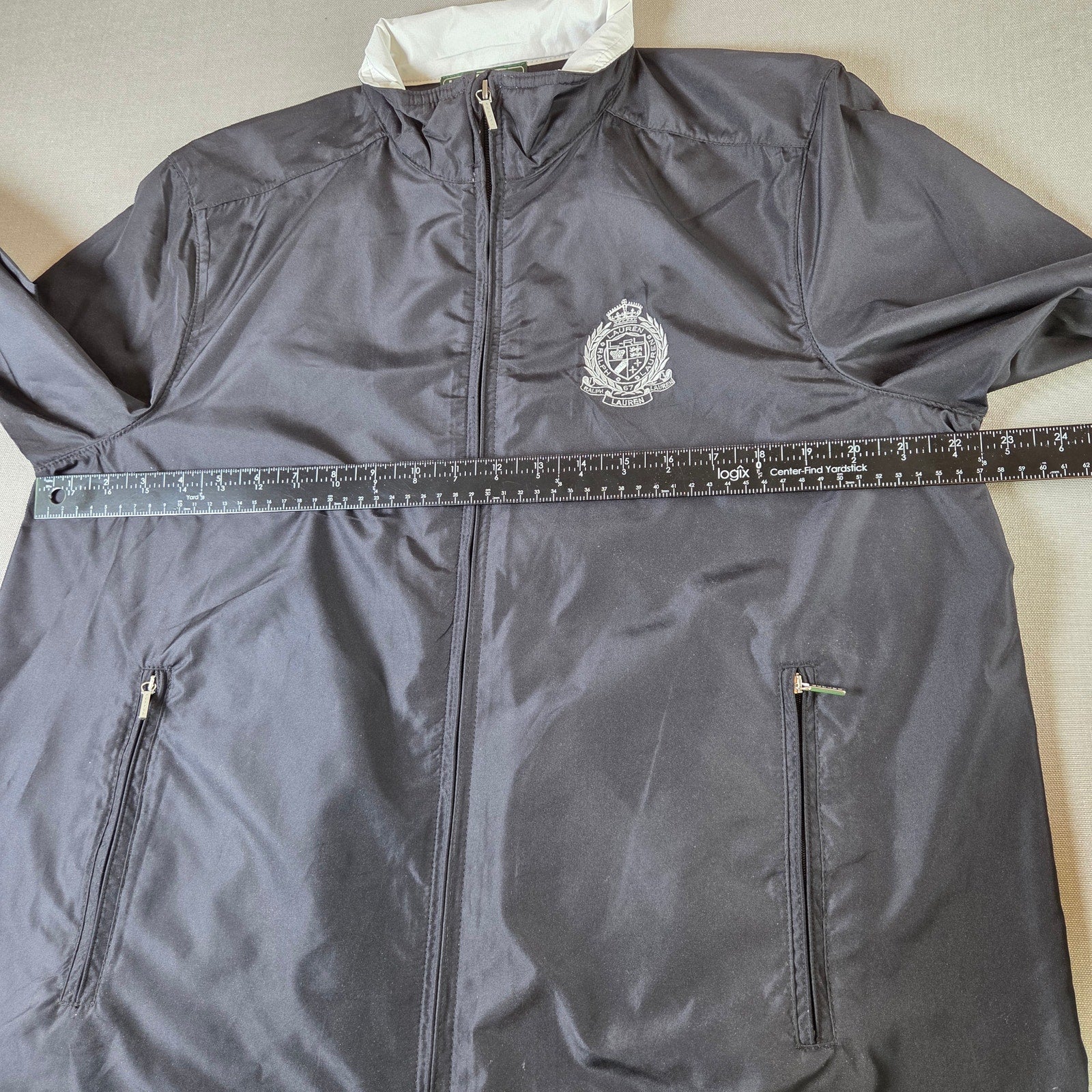 Lauren Ralph Lauren Active Windbreaker Jacket Womens XL Full Zip Crest