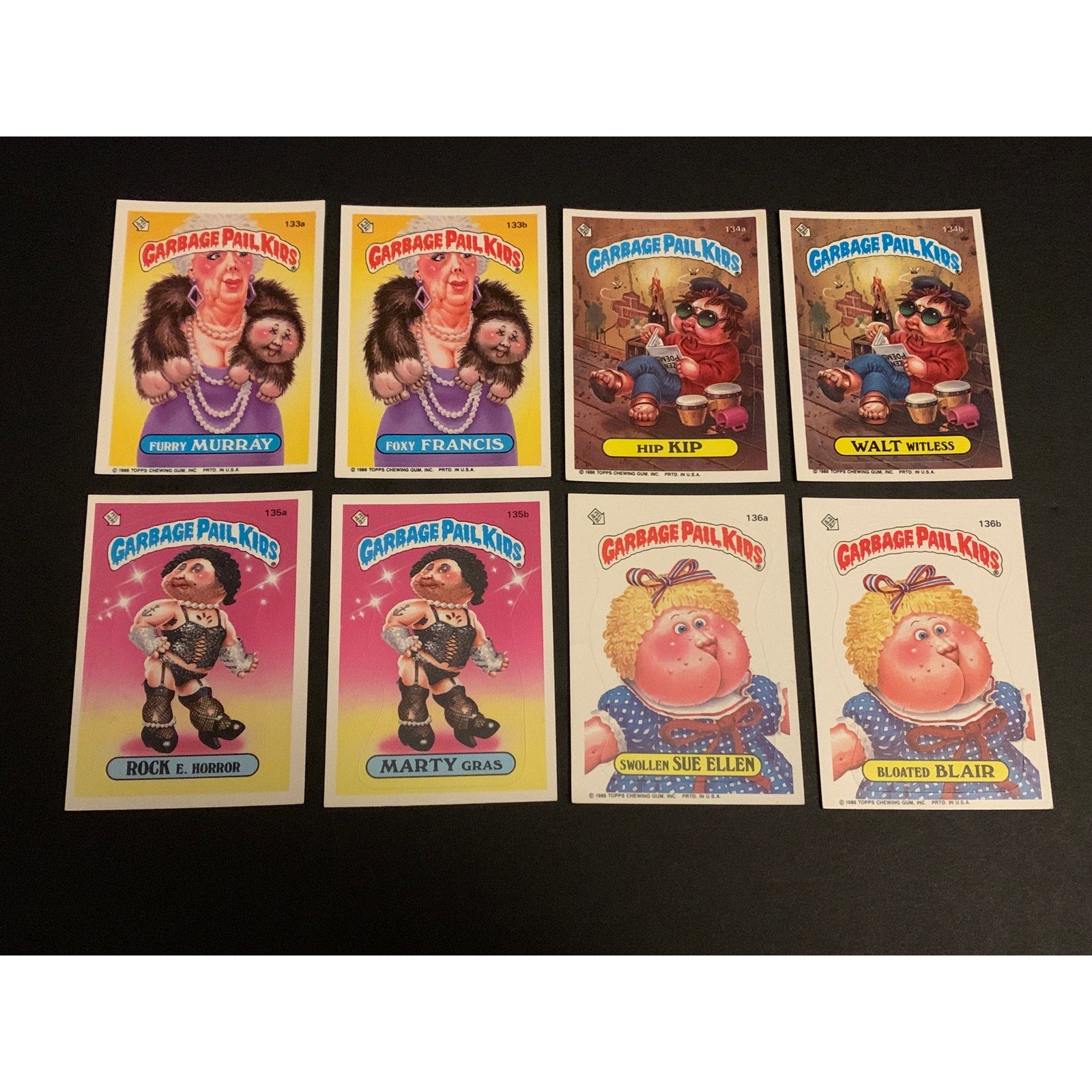 1986 Topps Garbage Pail Kids Series 4 Complete Set w/ Reese Pieces Crystal Gale