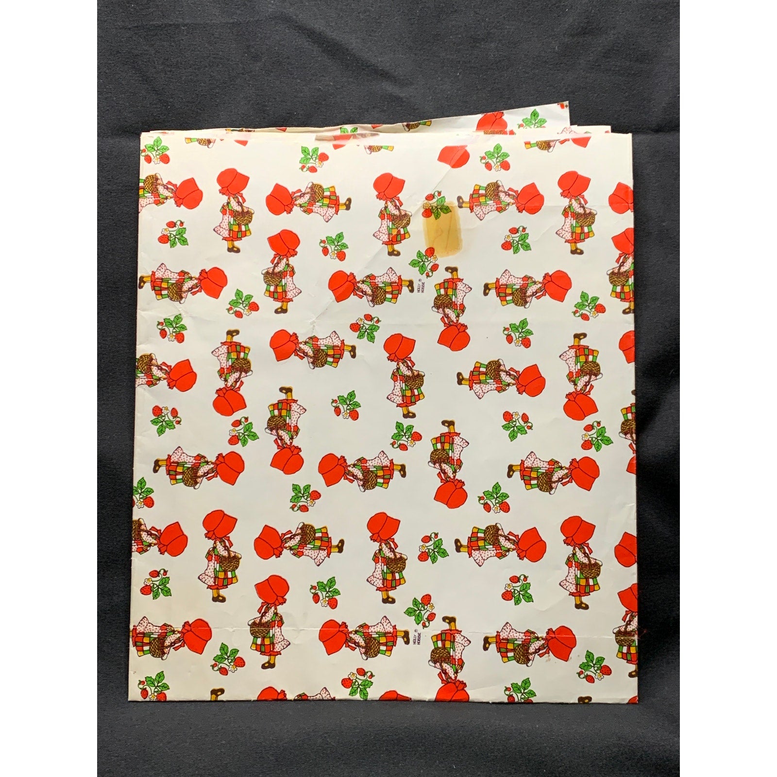 Vintage Holly Hobbie Wrapping Paper Lot 3 Sheets American Greetings USA