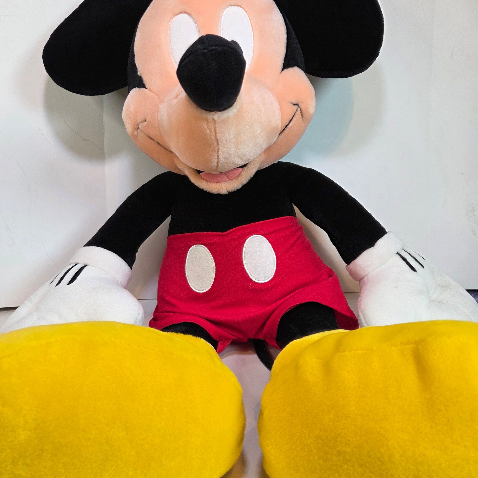 Mickey Mouse Large Plush Stuffed Animal Disney Parks 19” Sitting