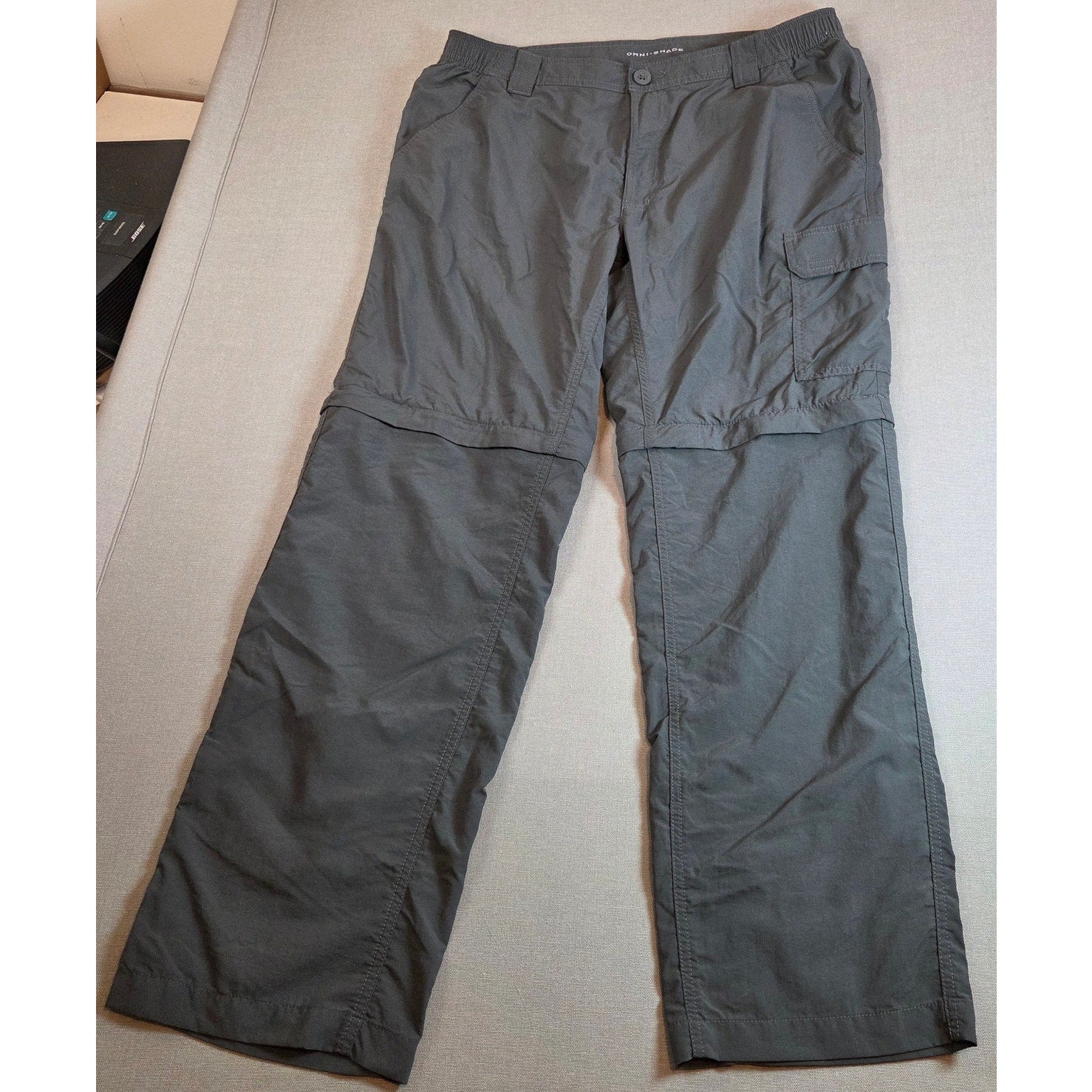 Columbia Omni-Shade Tactel Nylon Hiking Pants Men’s 36x30 Gray UPF Outdoor