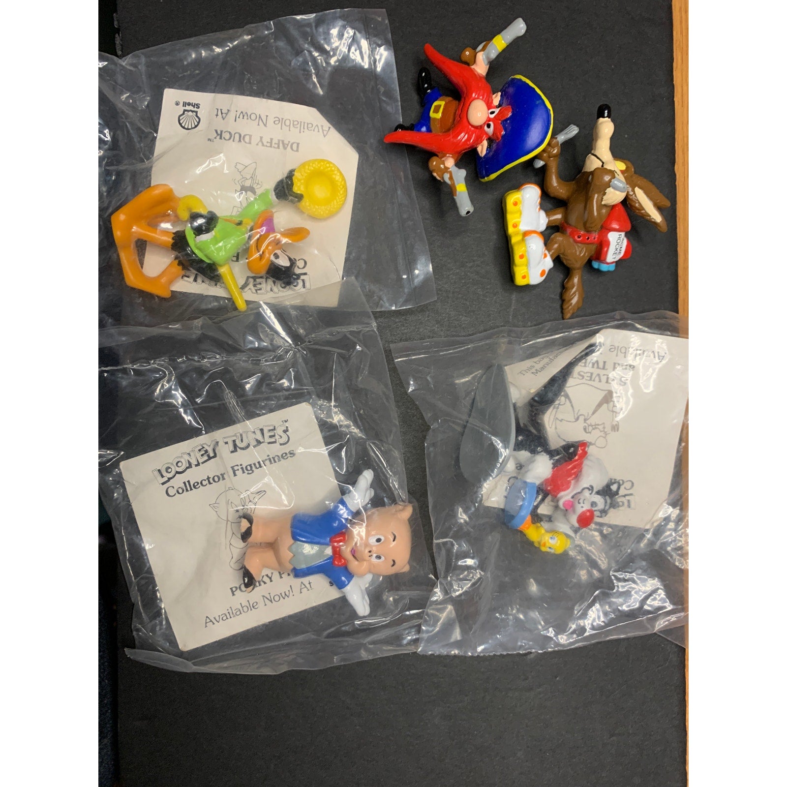 1990 Shell Oil Looney Tunes Applause Figures Lot of 5 3 Sealed 2 Loose Vintage