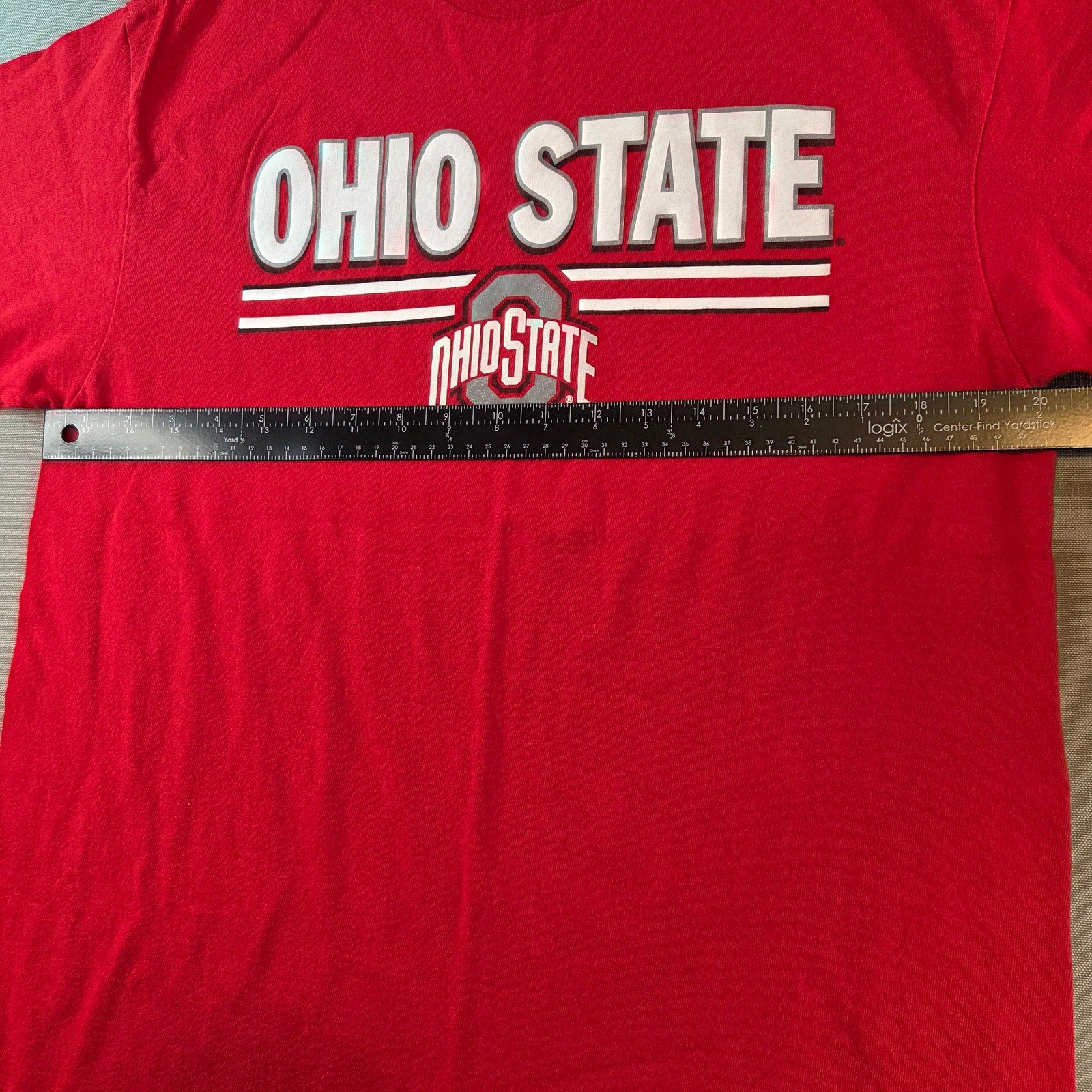 Ohio State Buckeyes Red T-Shirt Delta Pro Weight Men’s L NCAA Graphic Tee