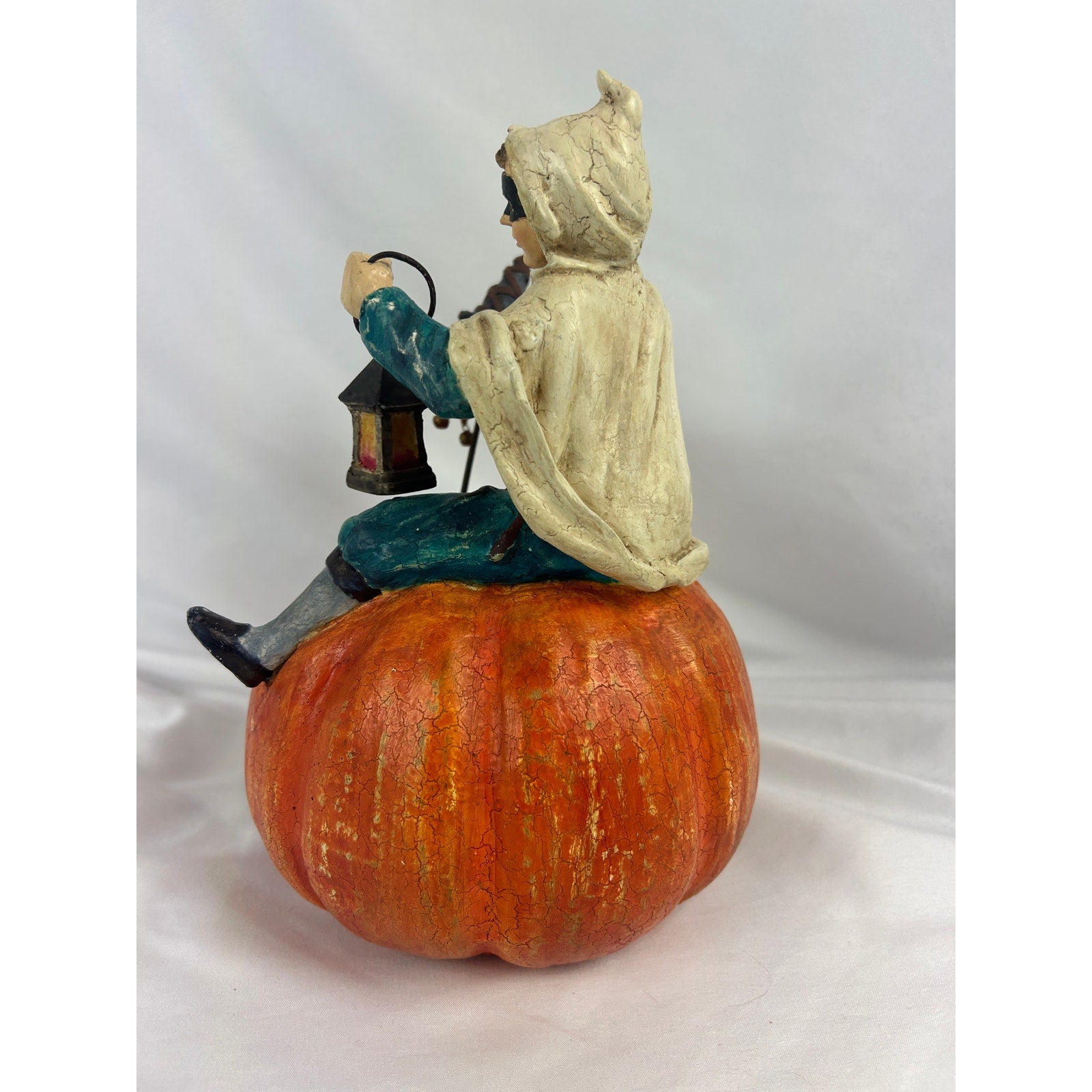 Bethany Lowe Designs Halloween Pumpkin Rider Lantern Figure Folk Art