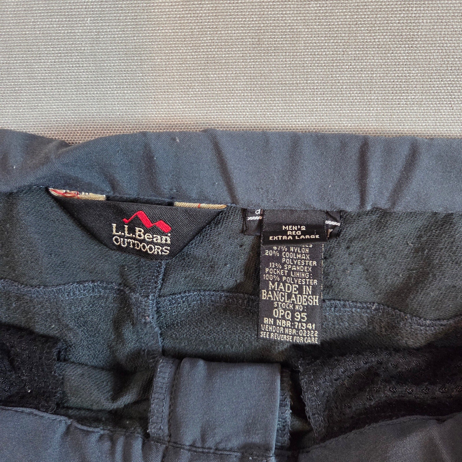 LL Bean Schoeller Dryskin Outdoor Hiking Pants Men’s XL Regular Gray Nylon