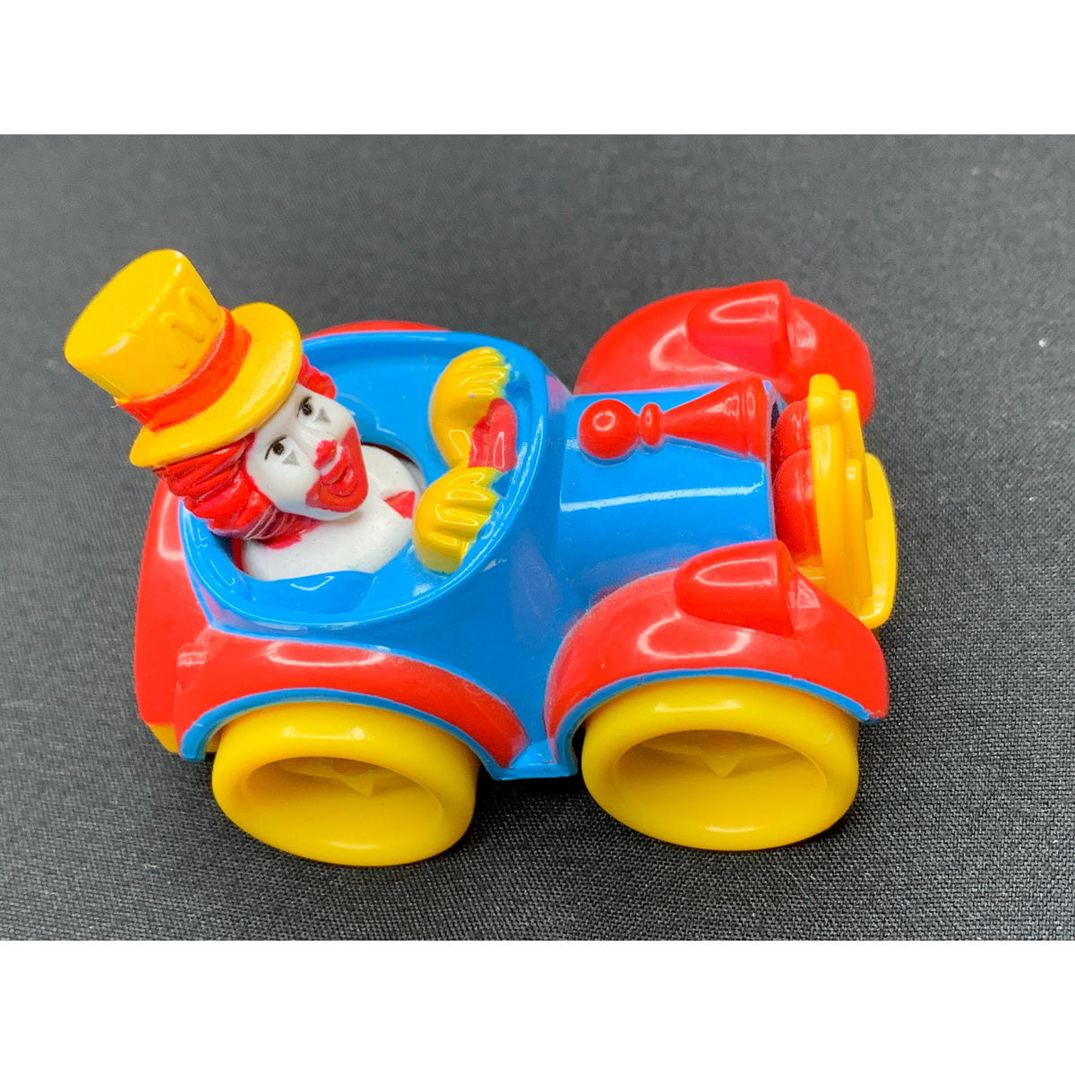 Vintage 1989 McDonald's Ronald McDonald Circus Parade Car Moving Happy Meal Toy