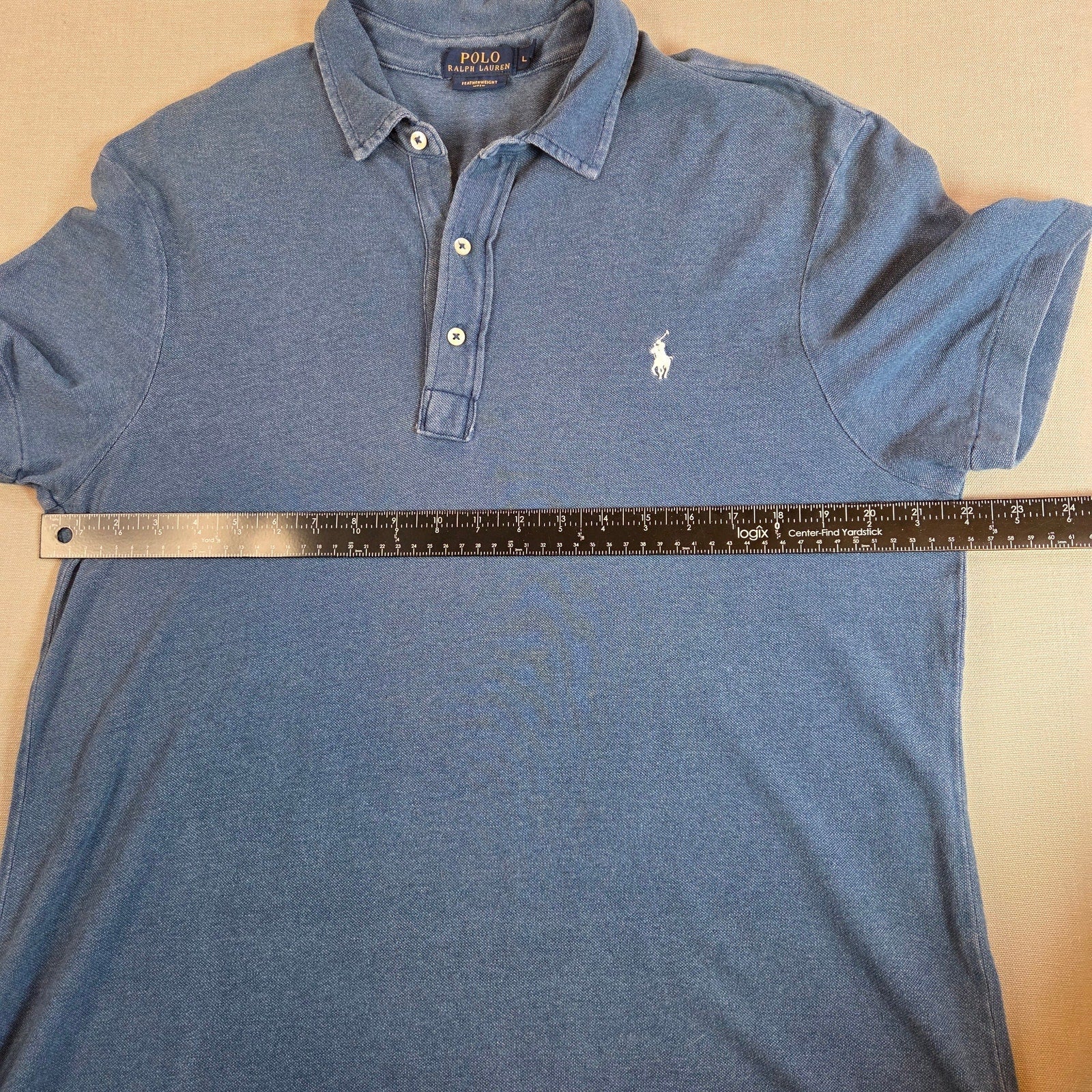 Polo Ralph Lauren Featherweight Mesh Polo Shirt Blue Men’s Size L Cotton