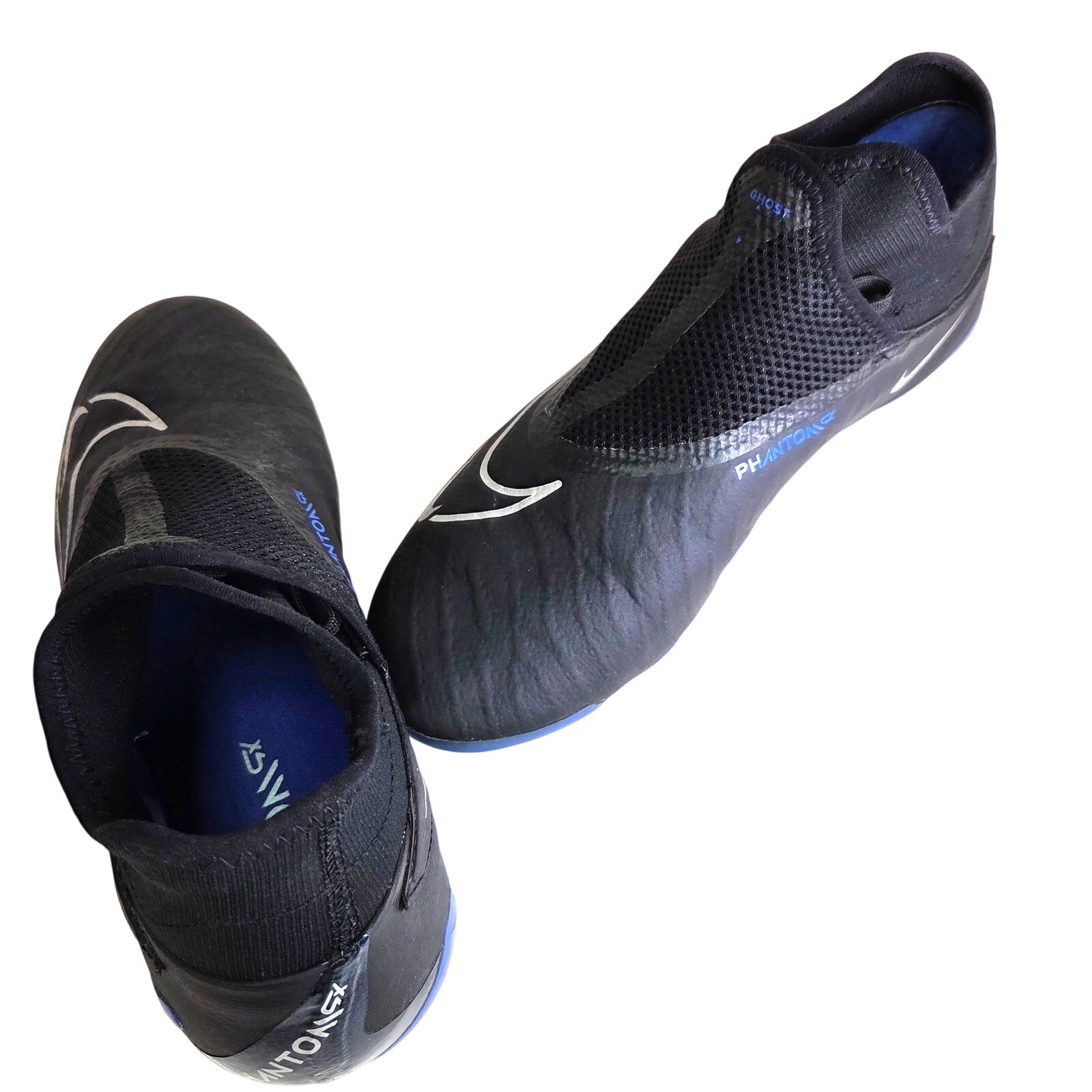 Nike Phantom GX Academy DF FG/MG Soccer Cleats Youth 6.5 Black Blue