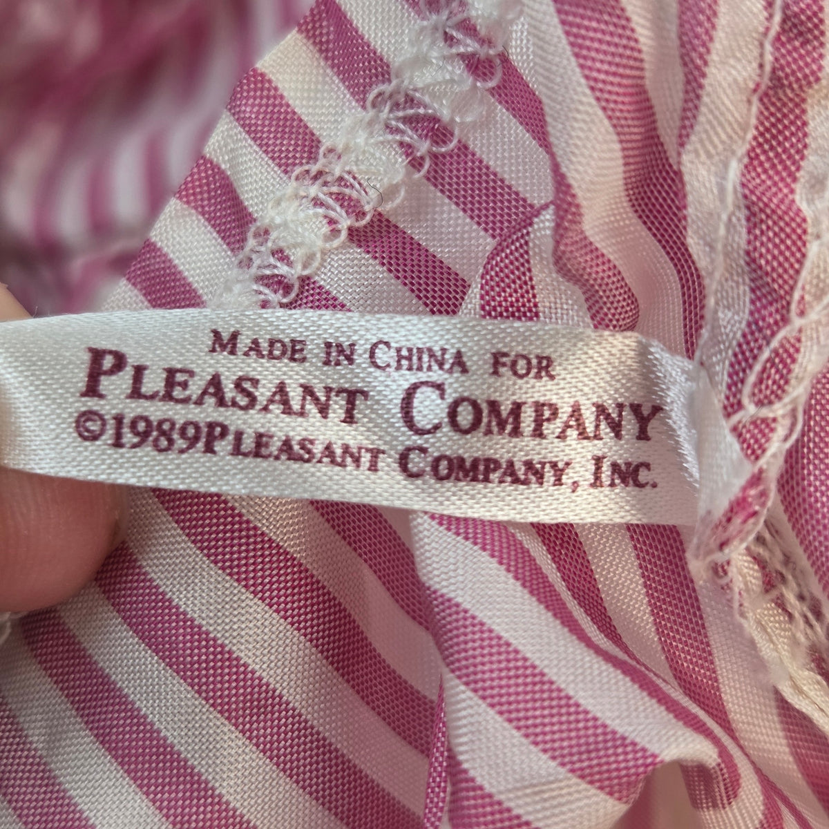 Pleasant Company American Girl Samantha 1989 Birthday Dress Fan Hanger Vintage