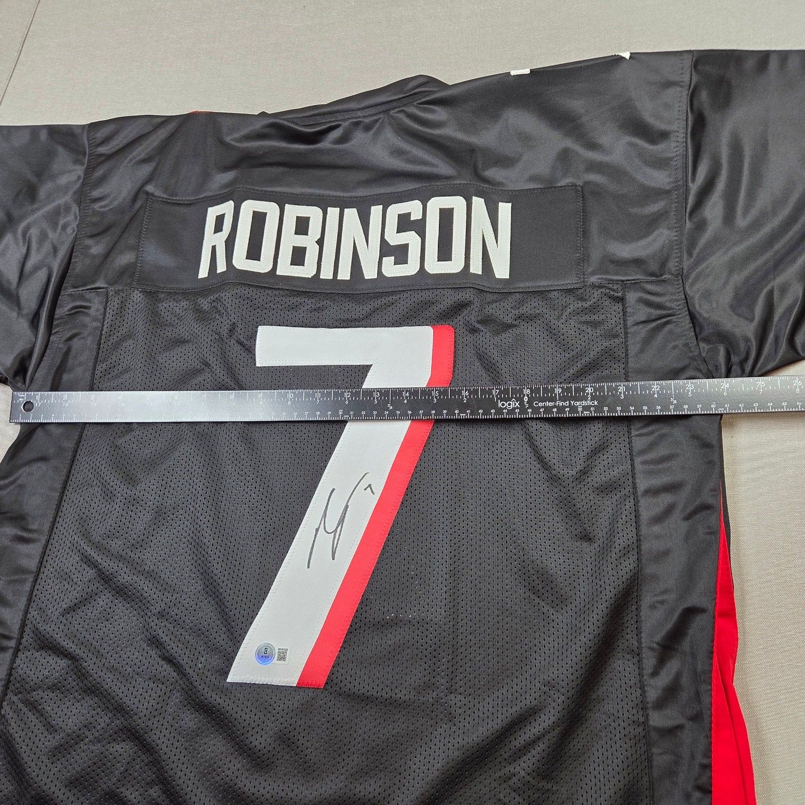Bijan Robinson Signed Atlanta Falcons Custom Jersey BAS Witness Certified