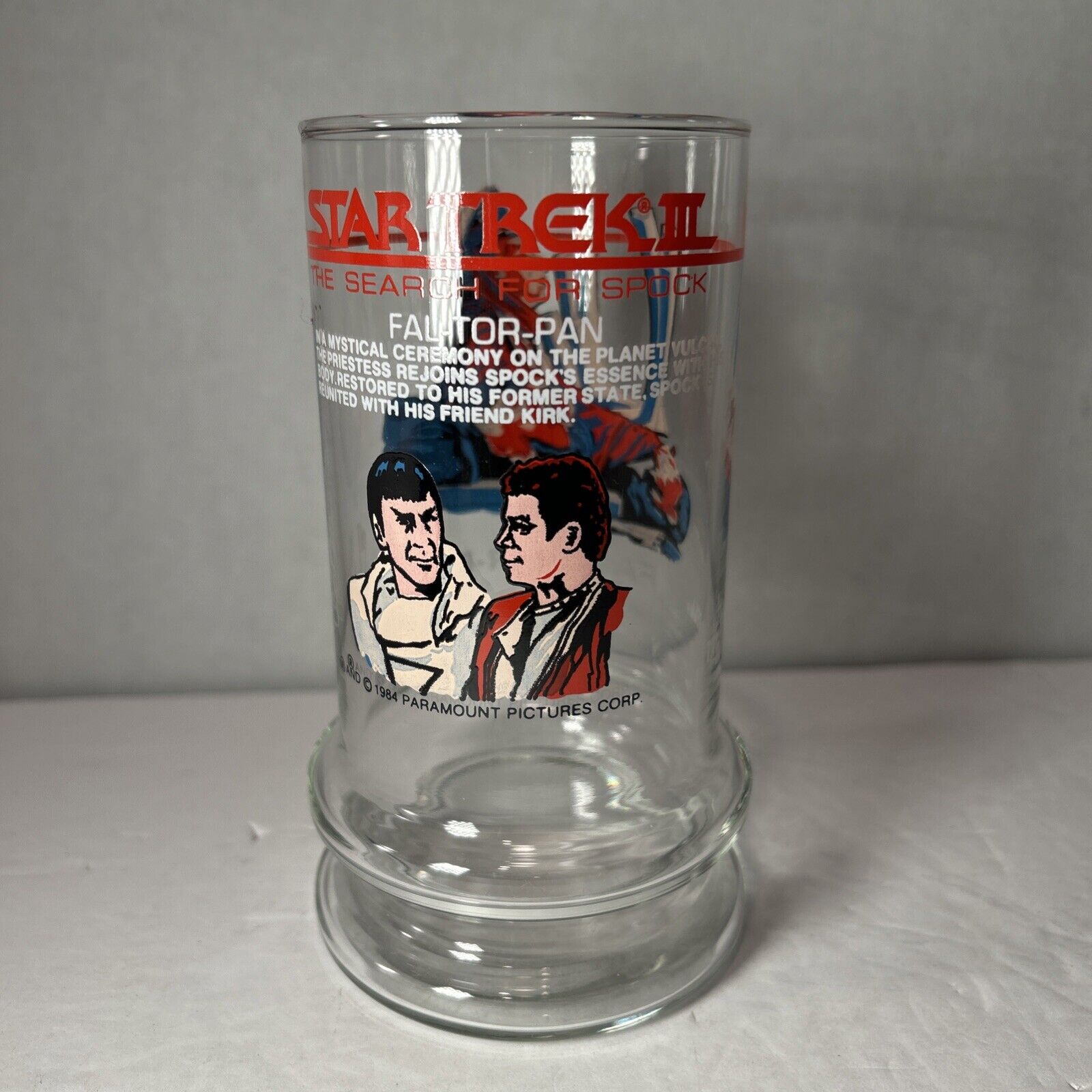 Star Trek III Search For Spock Fal-Tor-Pan Taco Bell Collector Glass 1984 Print