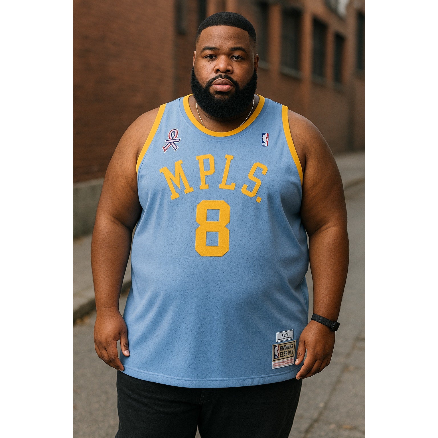 Kobe Bryant #8 2001-02 MPLS Lakers Mitchell & Ness Authentic Jersey 5XL