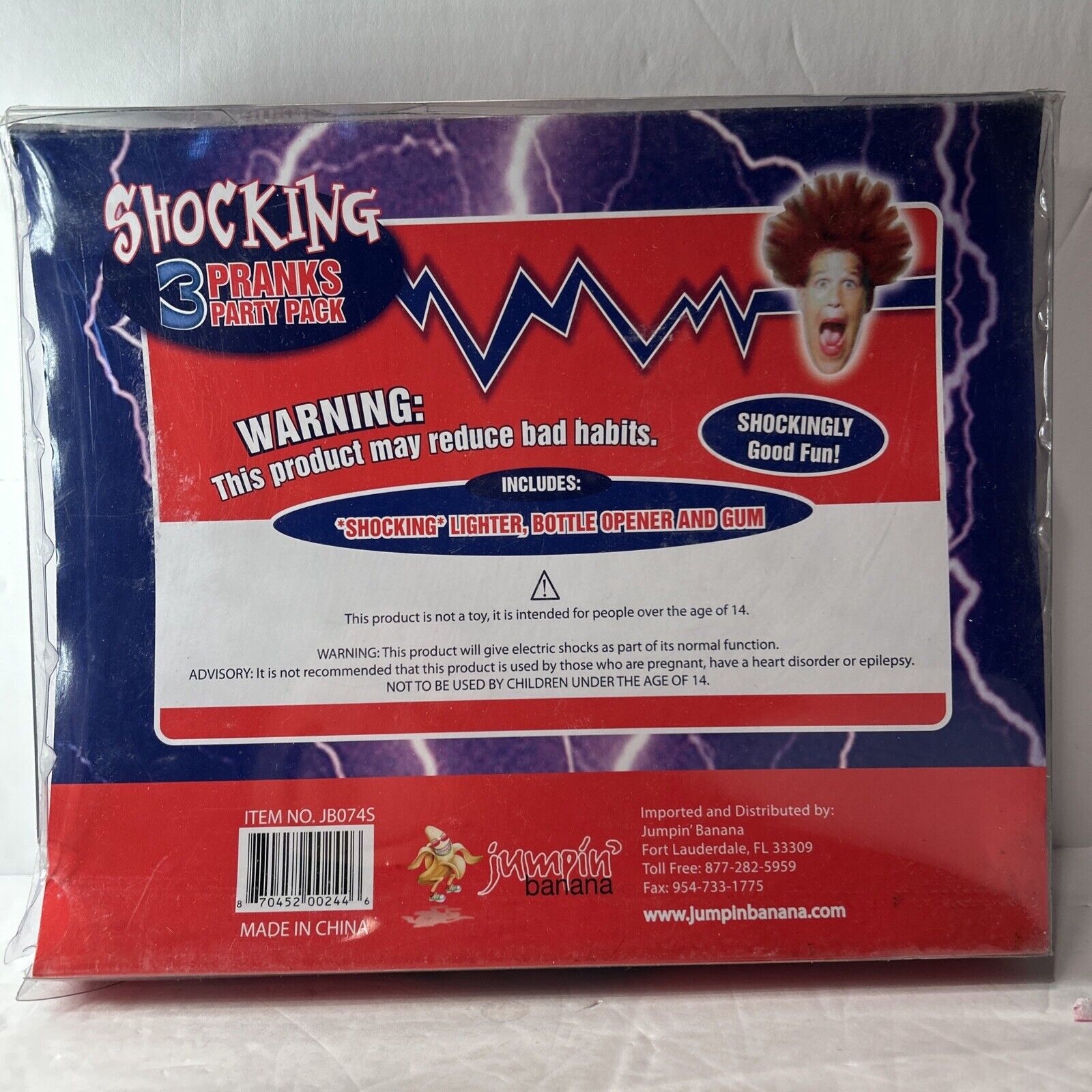 Jumpin Banana Shocking 3 Pranks Party Pack NIP Electric Joke Gag Gift Set