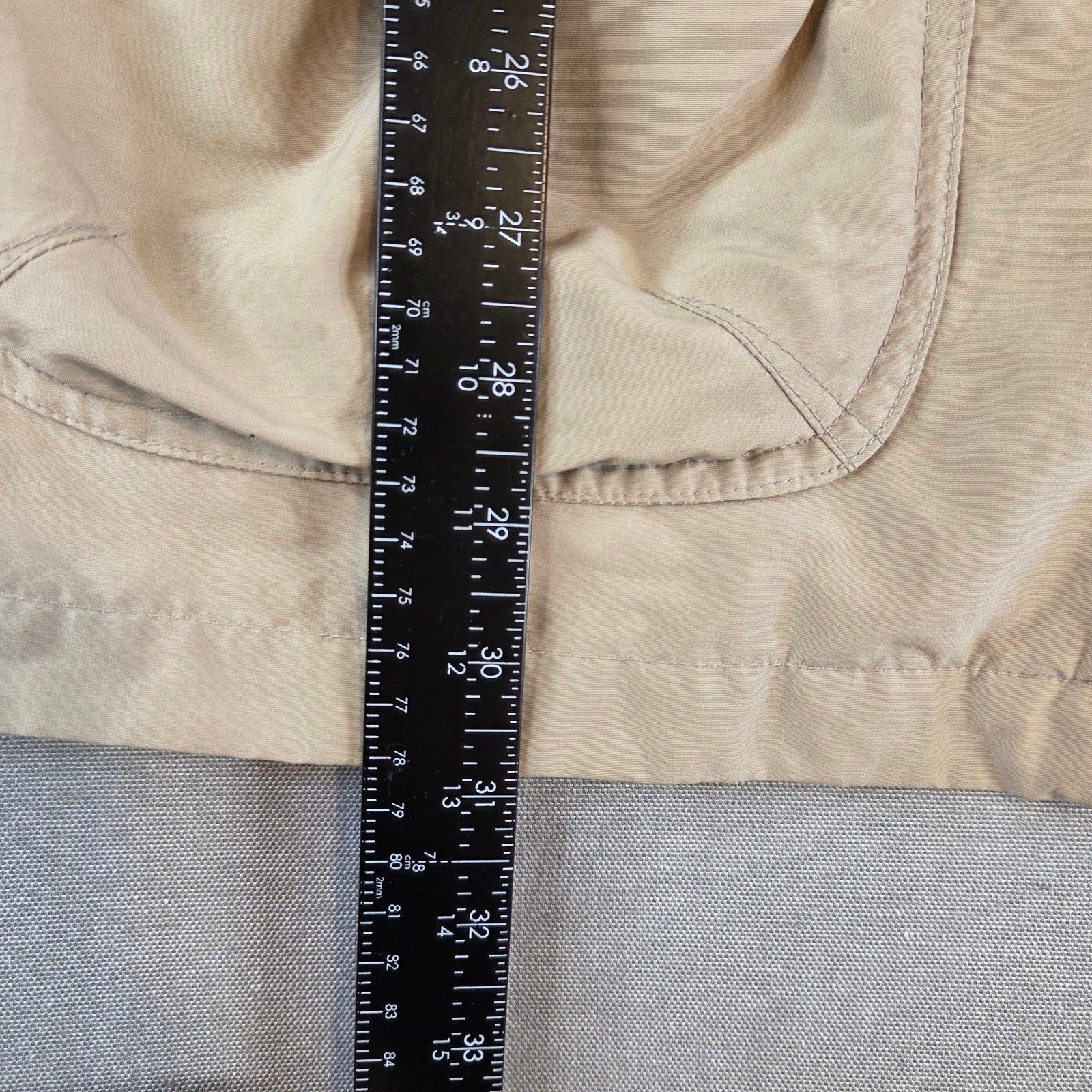 L.L. Bean Women’s Convertible Field Jacket Vest Beige Large Zip Off Sleeves