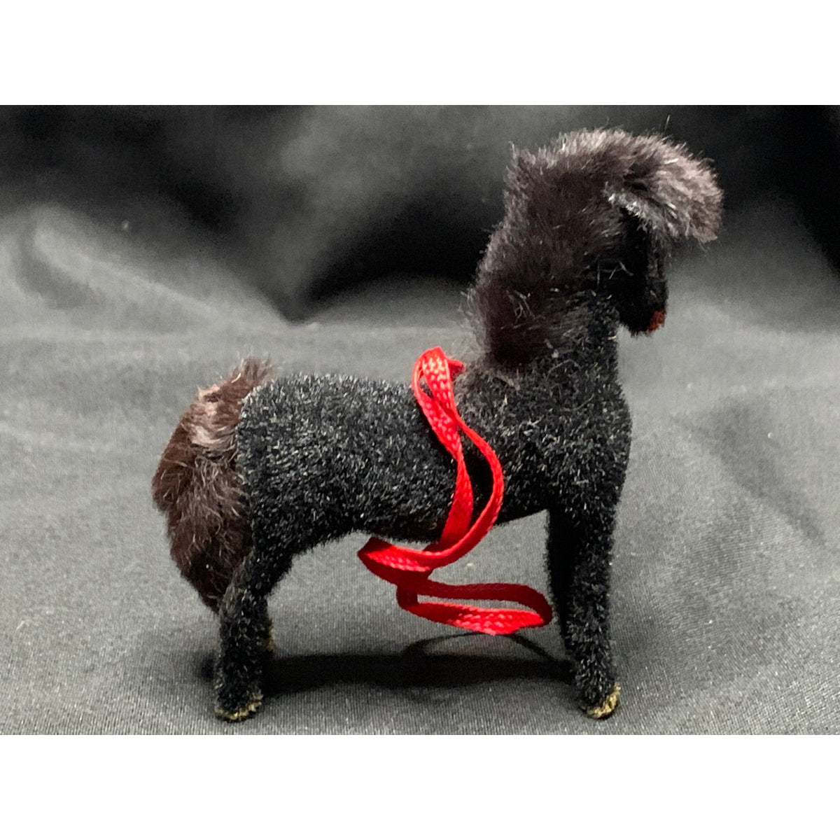 Vintage Wagner Handwork Black Flocked Horse West Germany 1983-1990