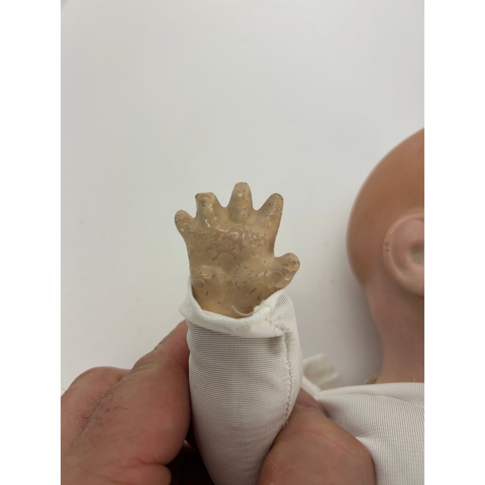 Antique Armand Marseille 16 inch Dream Baby Bisque Doll Cloth Body 1923