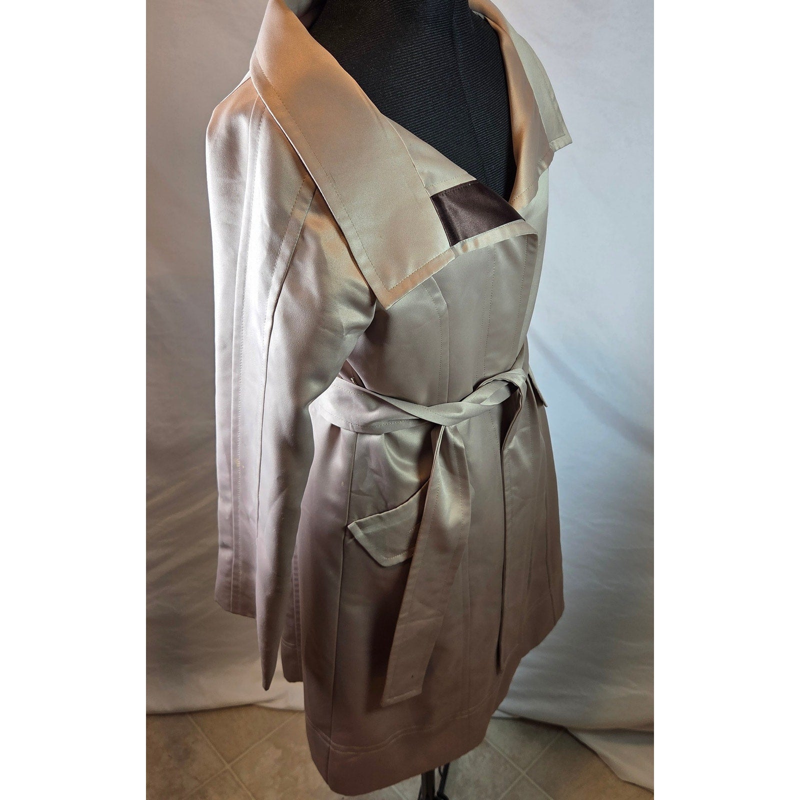 Vintage Marc Jacobs 100% Silk Belted Coat Women's M Hong Kong Designer