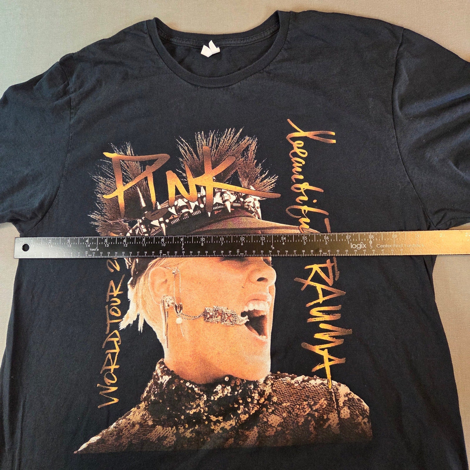 Pink Beautiful Trauma World Tour 2019 Concert Tee Shirt Band T-Shirt L