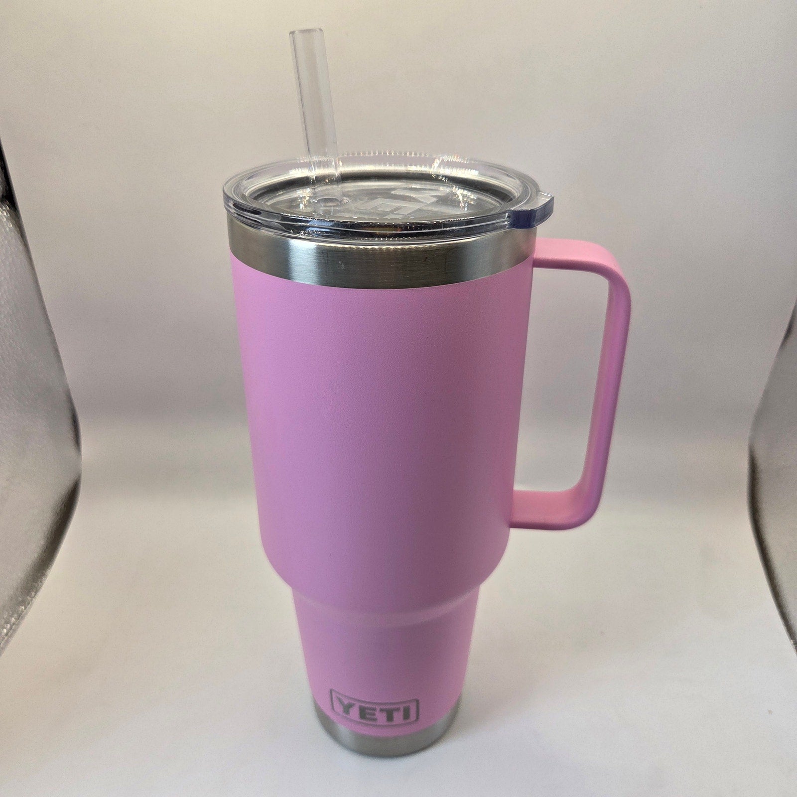 YETI Rambler 35oz Straw Mug Tropical Pink Handle Tumbler w/ Lid Straw Cup