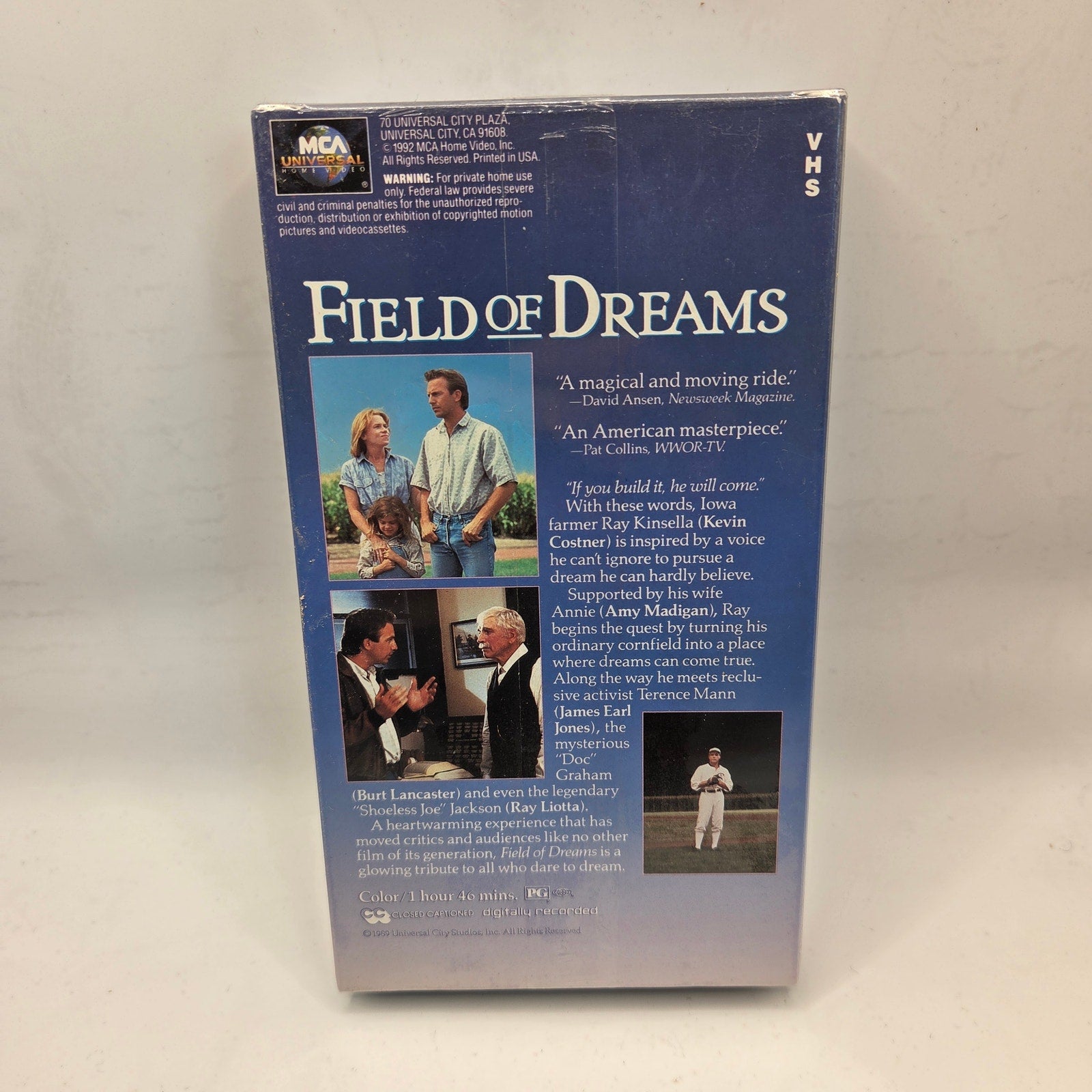 Field of Dreams VHS Sealed McDonalds Promo Edition Kevin Costner 1989 MCA