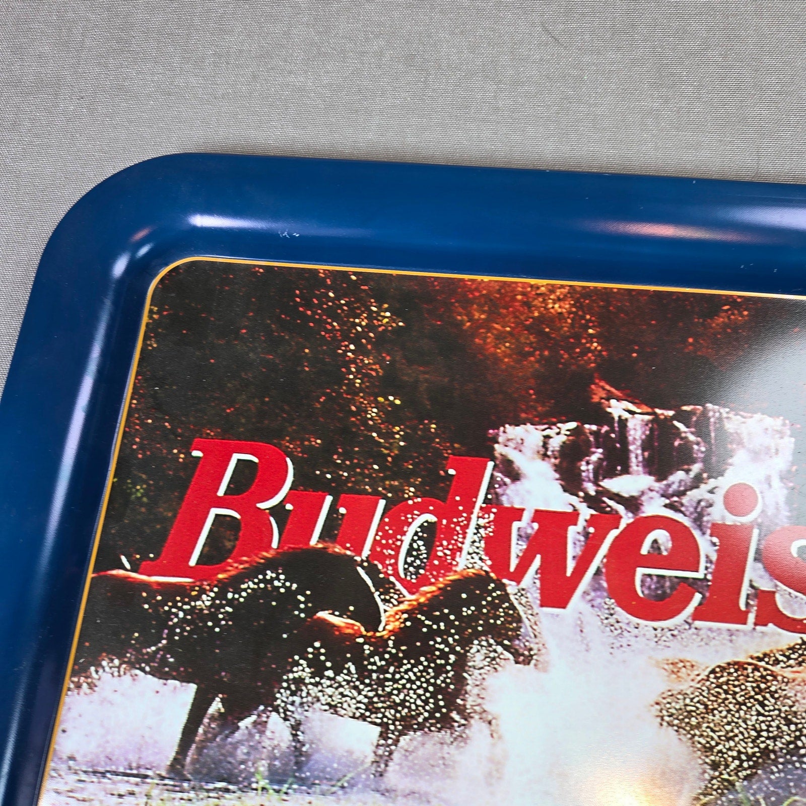 Budweiser Clydesdales Serving Tray 1997 Anheuser Busch USA Vintage Barware
