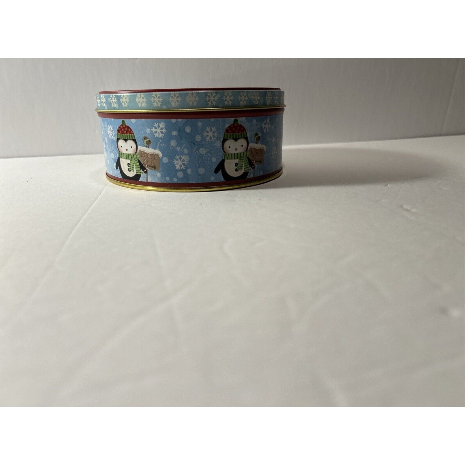 2 Christmas Themed Tin Containers