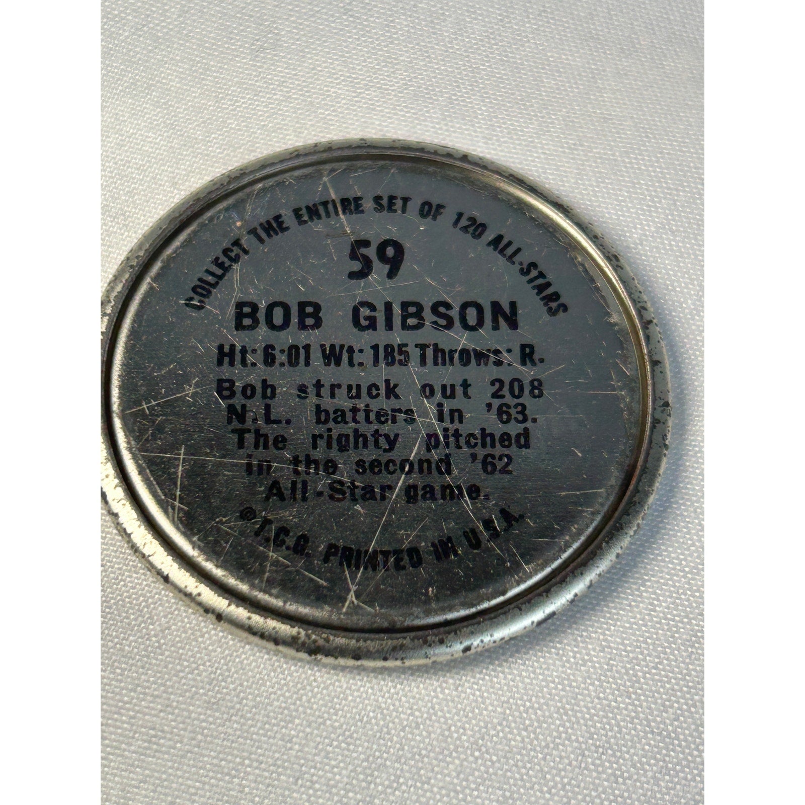 1964 Topps Baseball Coins Cardinals Bob Gibson Curt Flood Vintage Lot