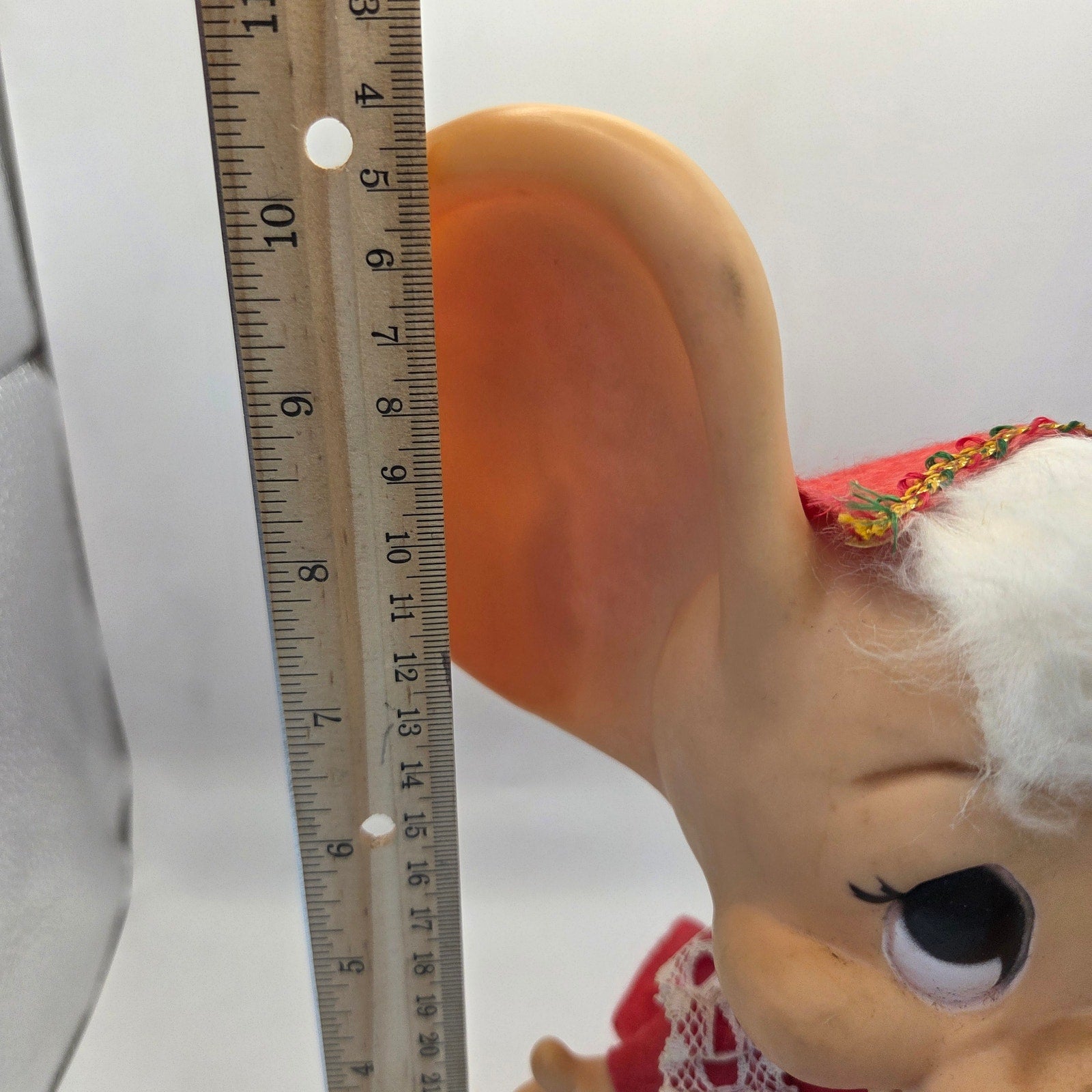 Huron Products Co Vintage Mouse Holiday Figure Large Ears Rotating Head