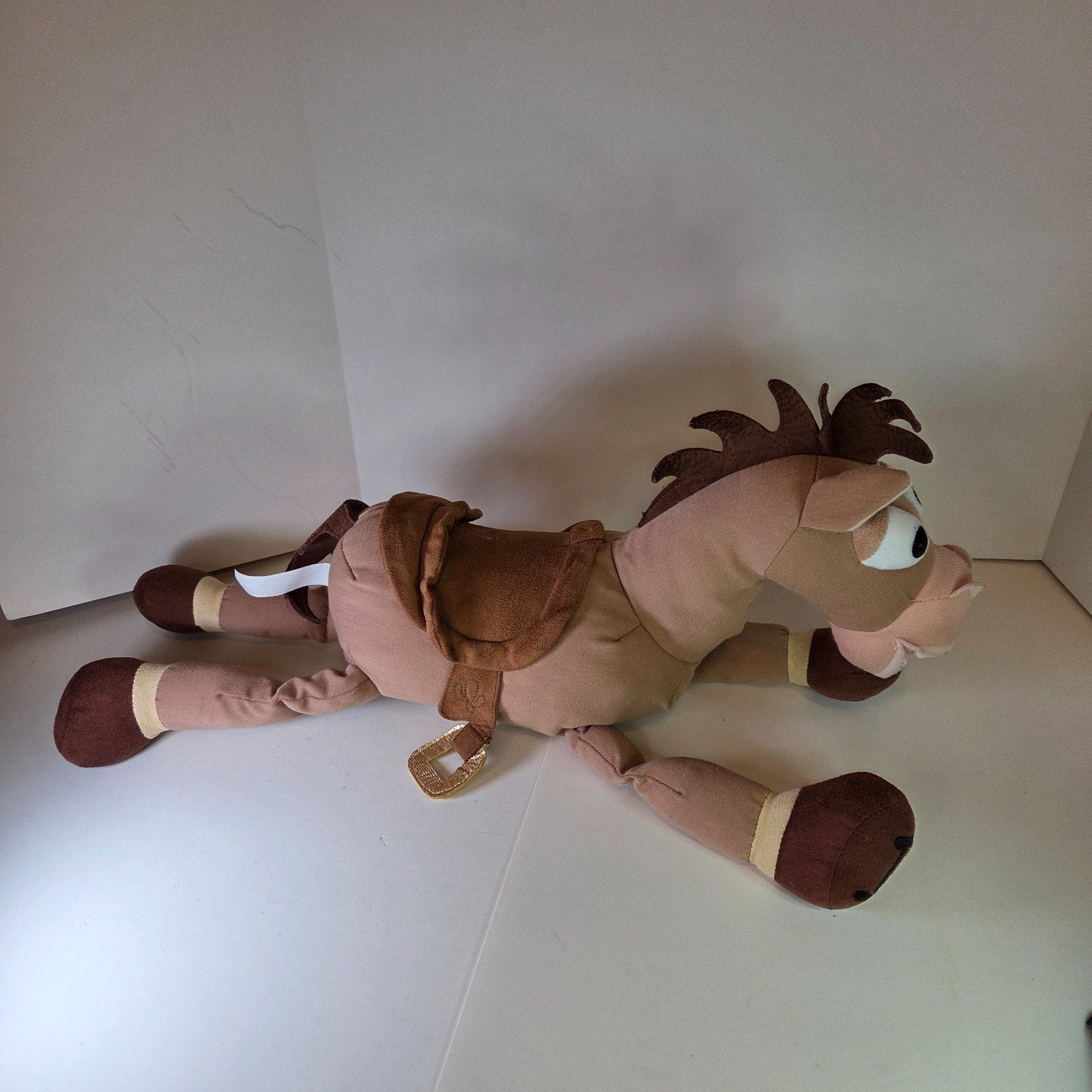 Disney Pixar Toy Story Bullseye Plush Horse 16" Disney Store VTG Brown Saddle