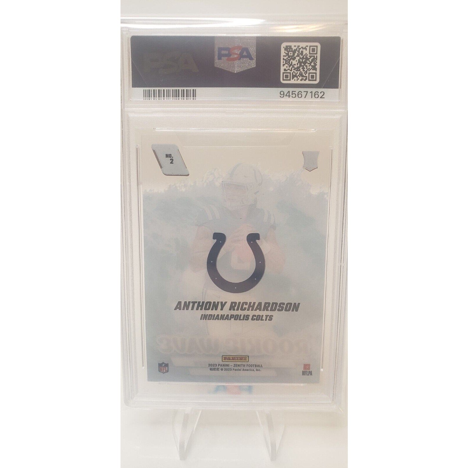 2023 ZENITH ROOKIE WAVE ANTHONY RICHARDSON #2 SP CASE HIT PSA 9 MINT