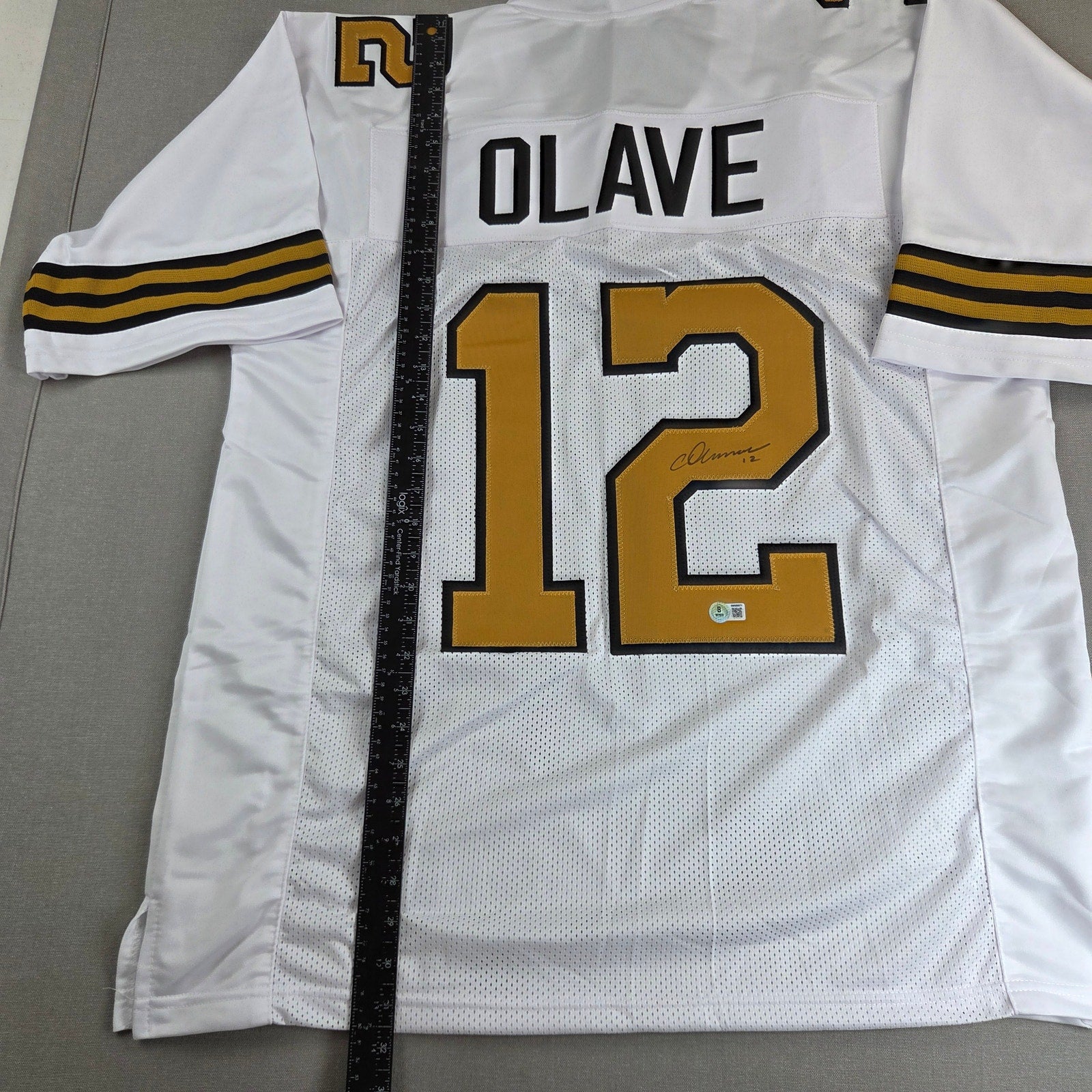 Chris Olave Signed New Orleans Saints Custom Jersey Beckett Witness BAS XL