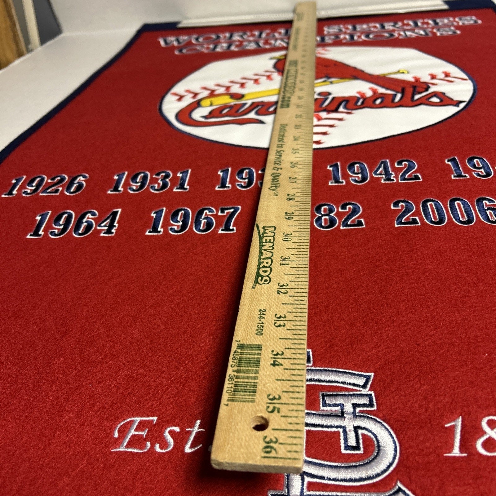 St. Louis Cardinals Wool Blend MLB Champions Banner, 24" x 36"
