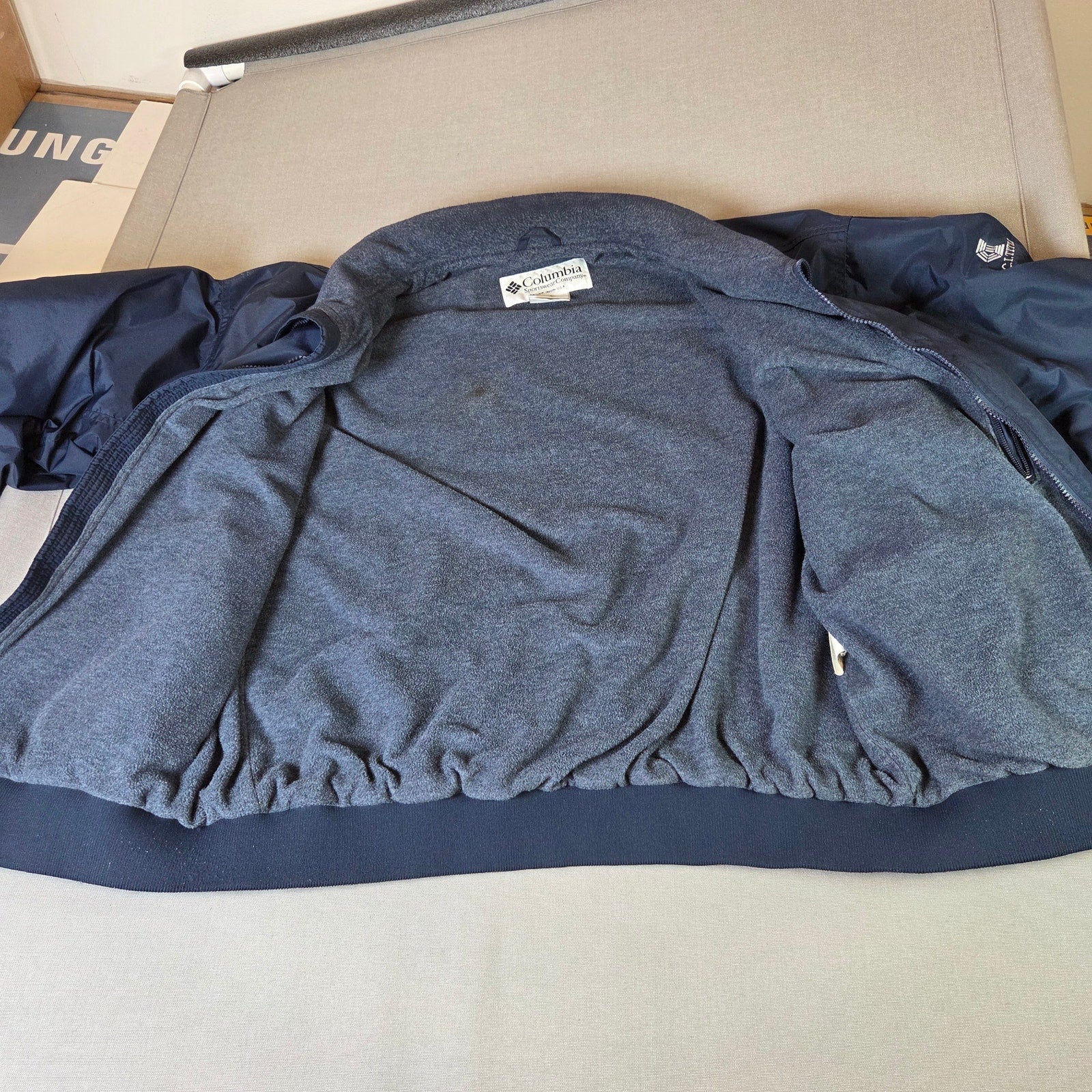 Columbia C.I. Title Bomber Jacket Mens XL Vintage 90s Made Taiwan RN69724