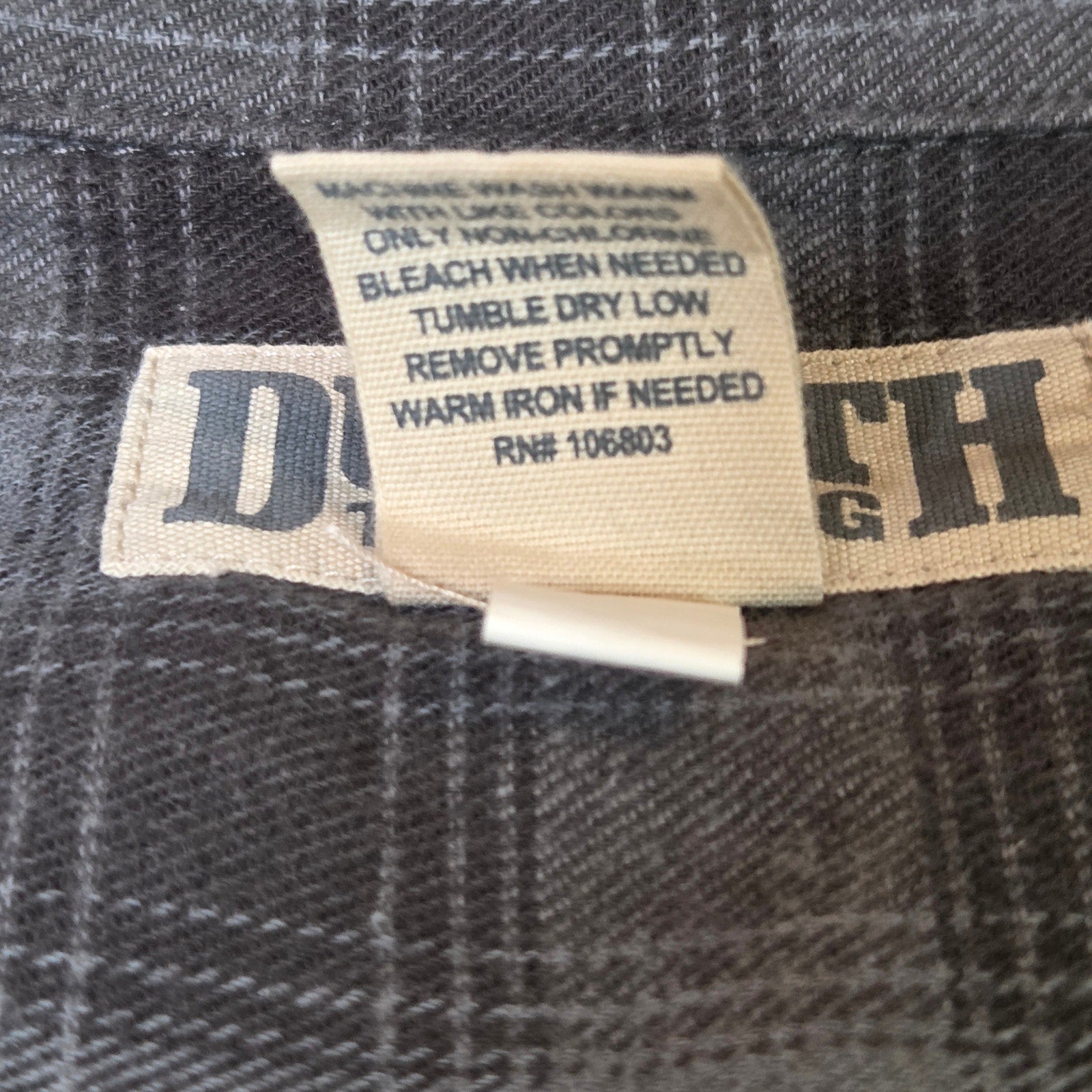 Duluth Trading Co Plaid Flannel Robe XL 100% Cotton Gray Belted