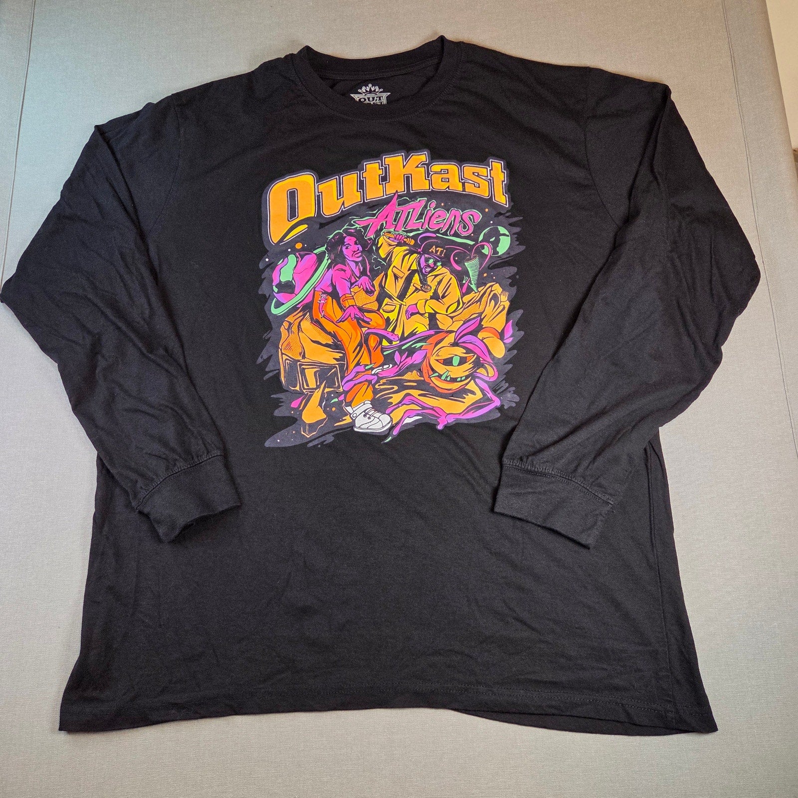 Outkast ATLiens Long Sleeve Shirt XXL 2023 Rap Tee Black Graphic Hip Hop Music