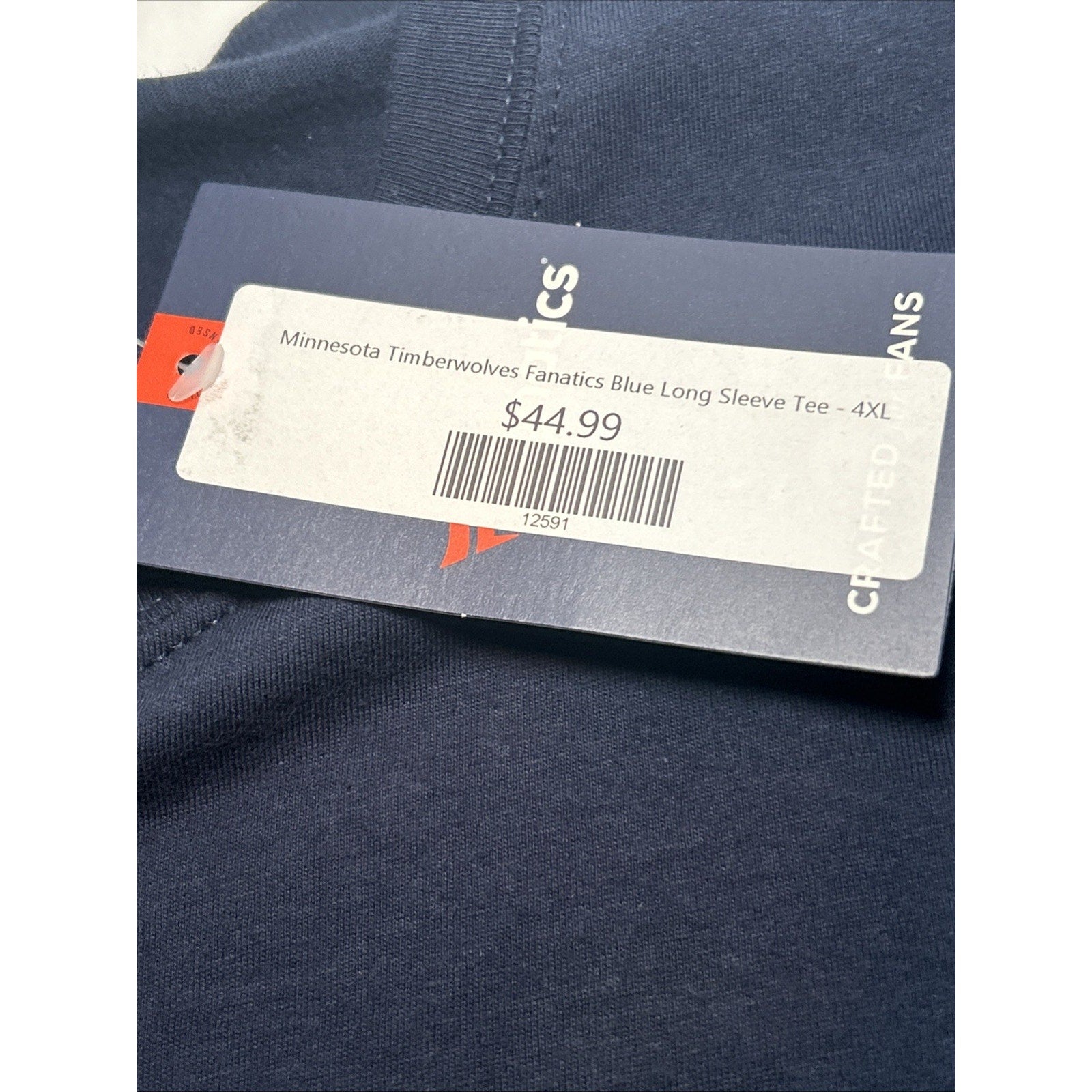 Minnesota Timberwolves Fanatics Navy Blue Long Sleeve Shirt 4XL