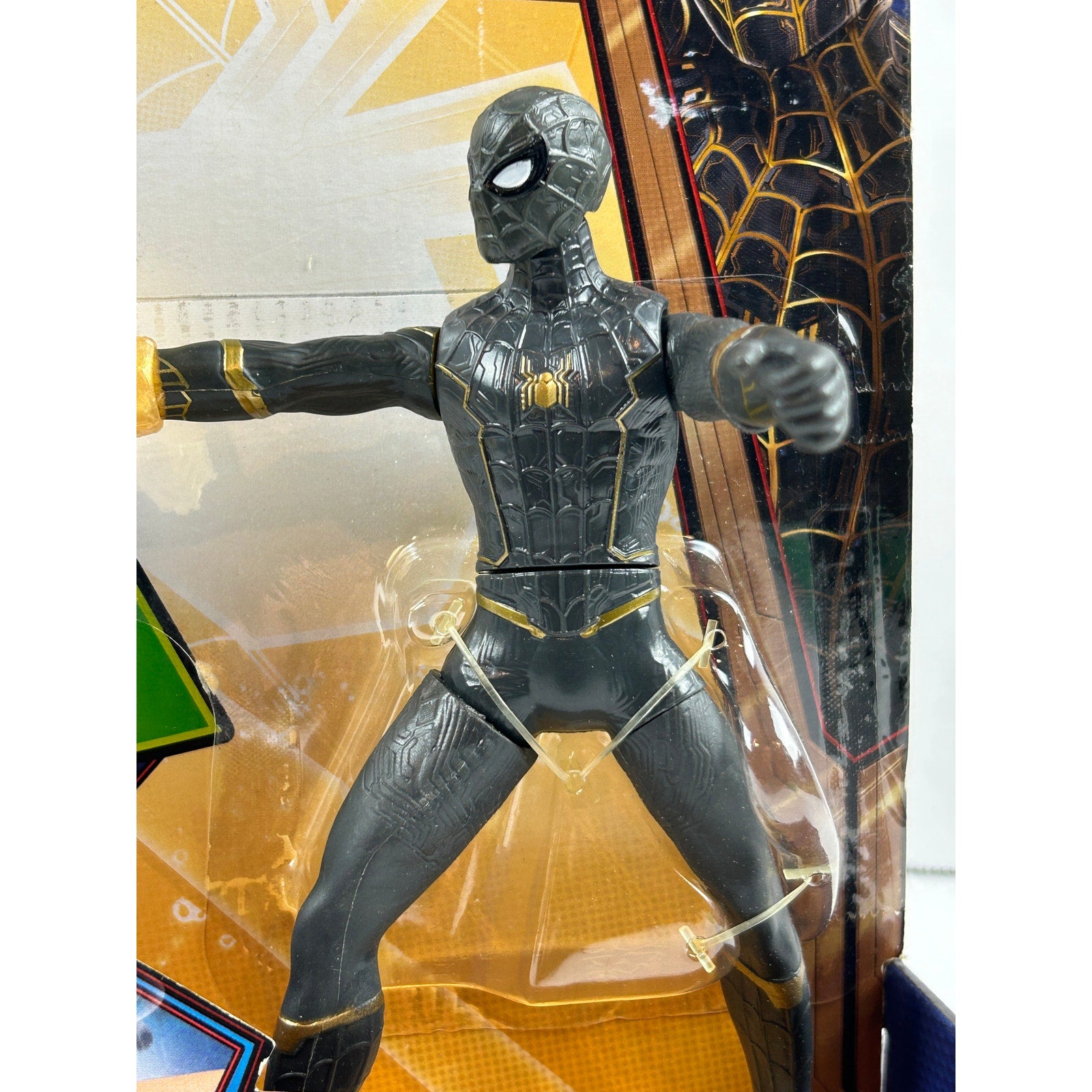 2021 Hasbro Marvel Studios Spider-Man Web Grappler 6-Inch Black & Gold Figure