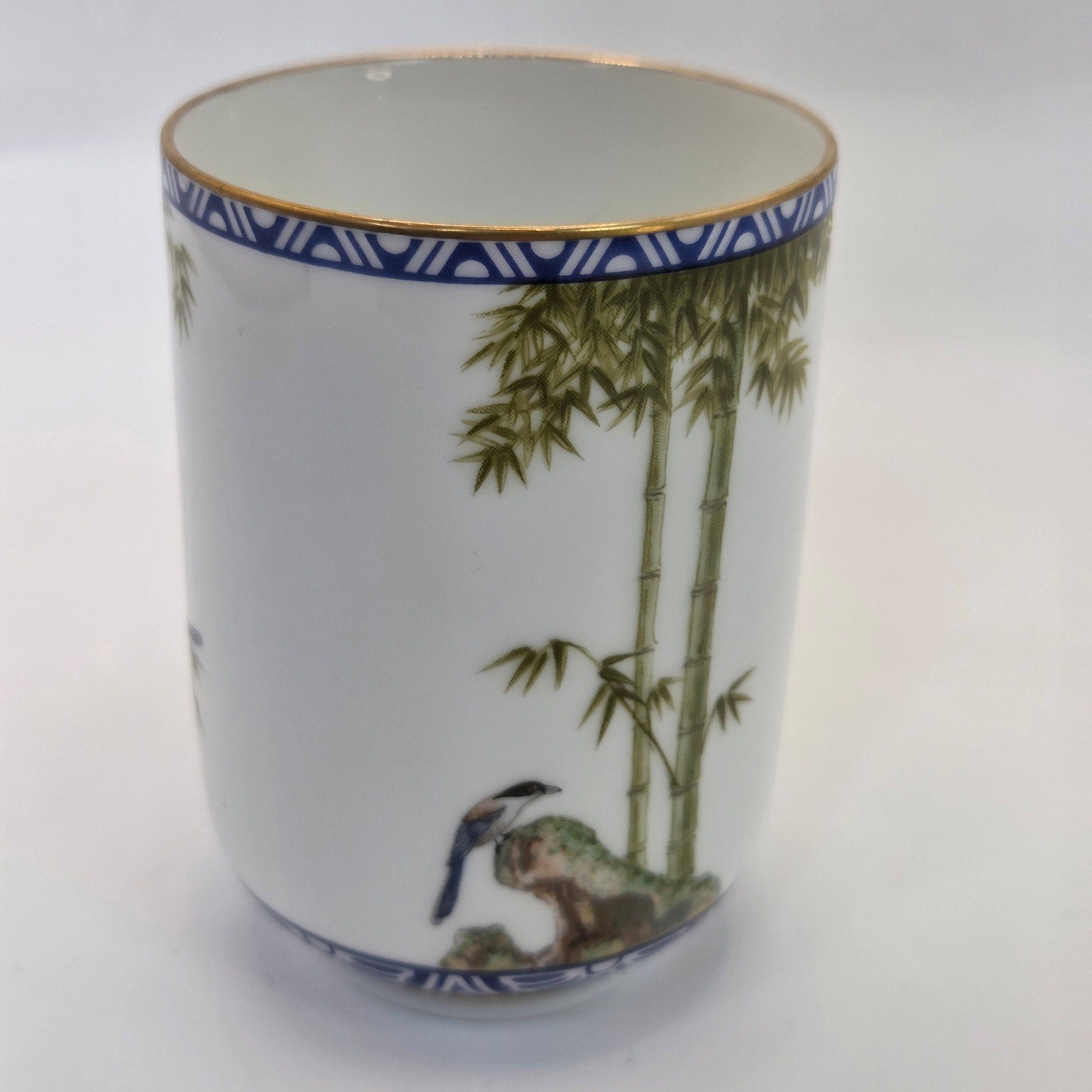 Franklin Porcelain 1985 Bamboo & Birds Japanese Tea Cup – Limited Edition
