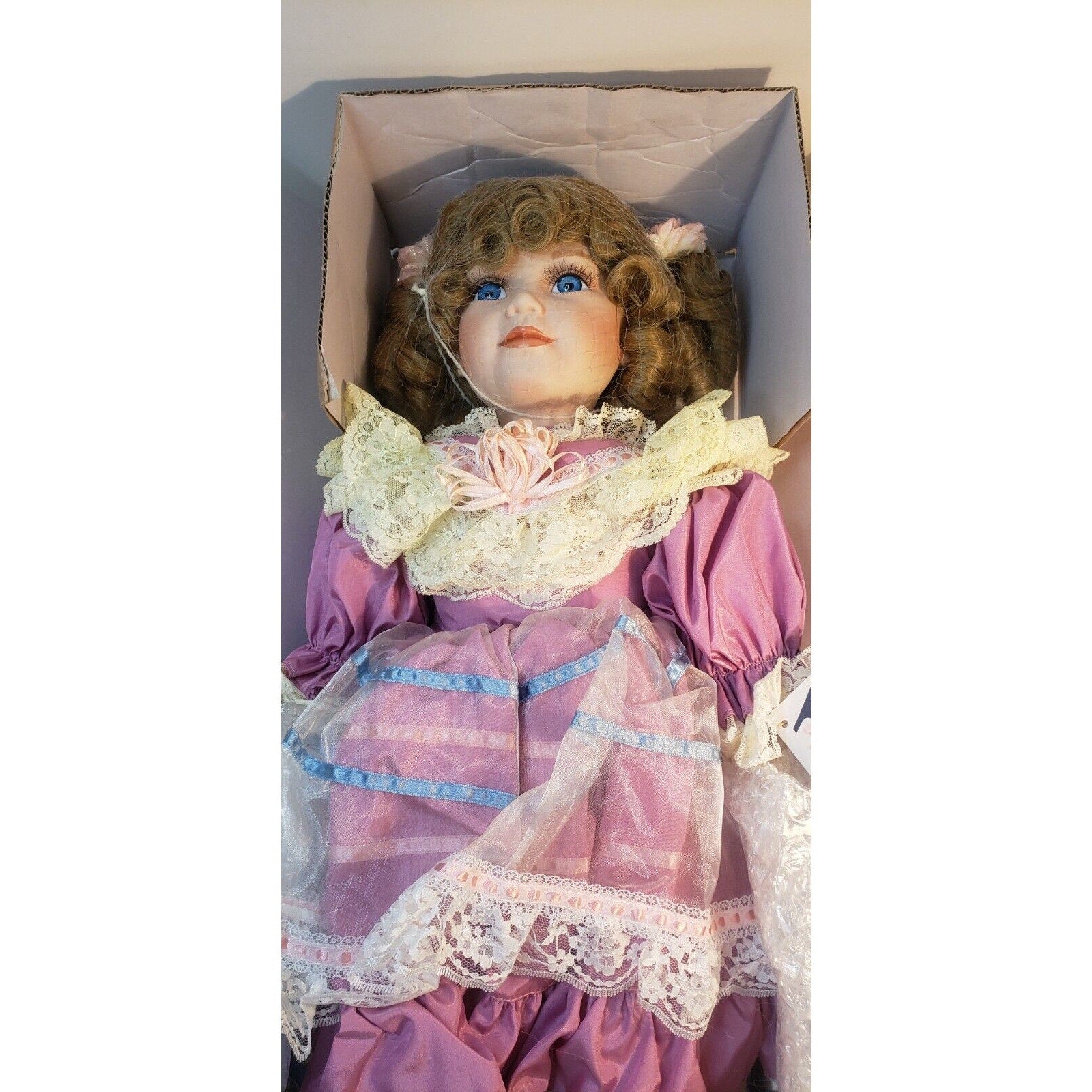 Vintage 1990s 1st Impressions 24" Porcelain Doll “Thea” w/ Box & Tag