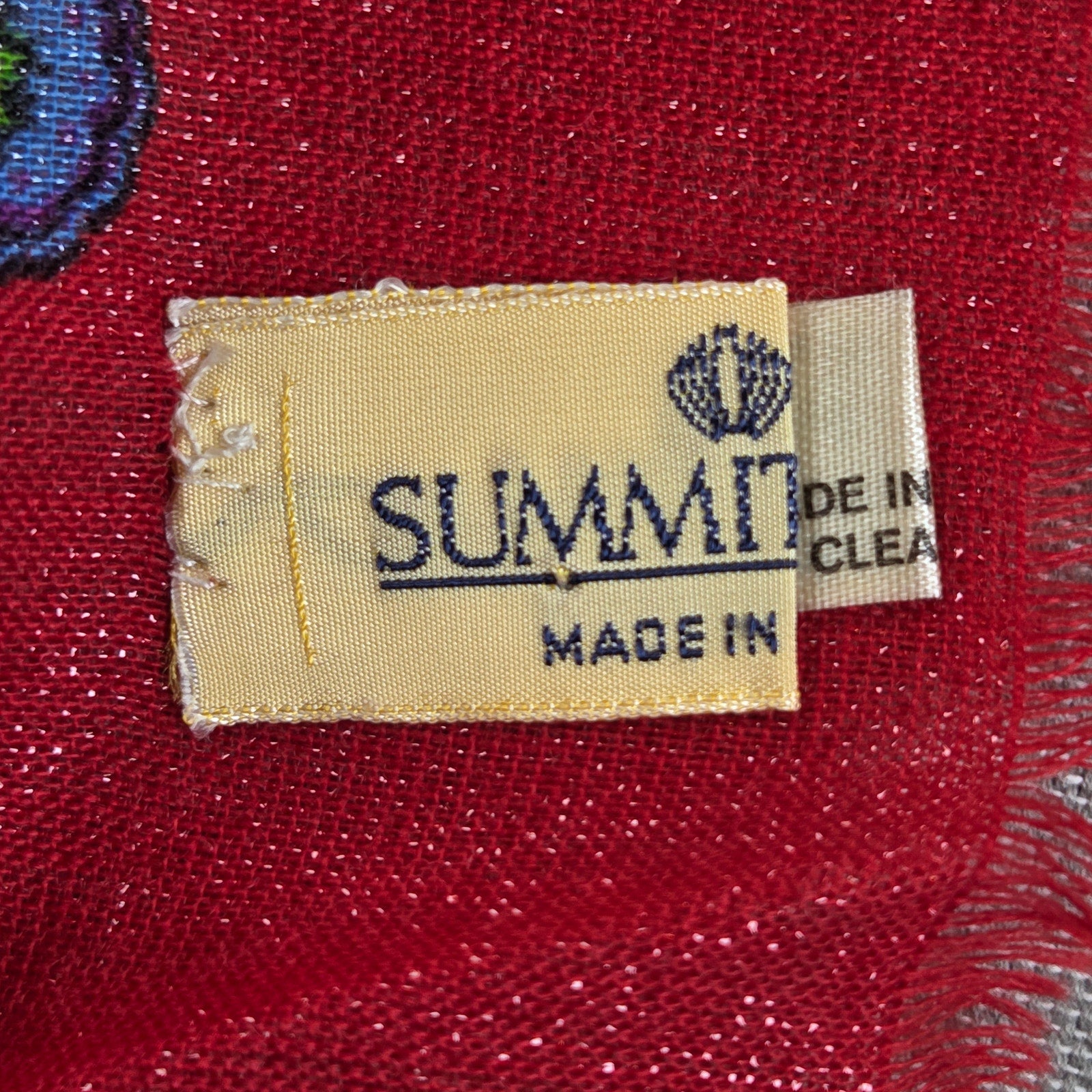Summit Hill Italy 85% Wool Paisley Square Shawl Wrap Scarf 53x53 Oversized