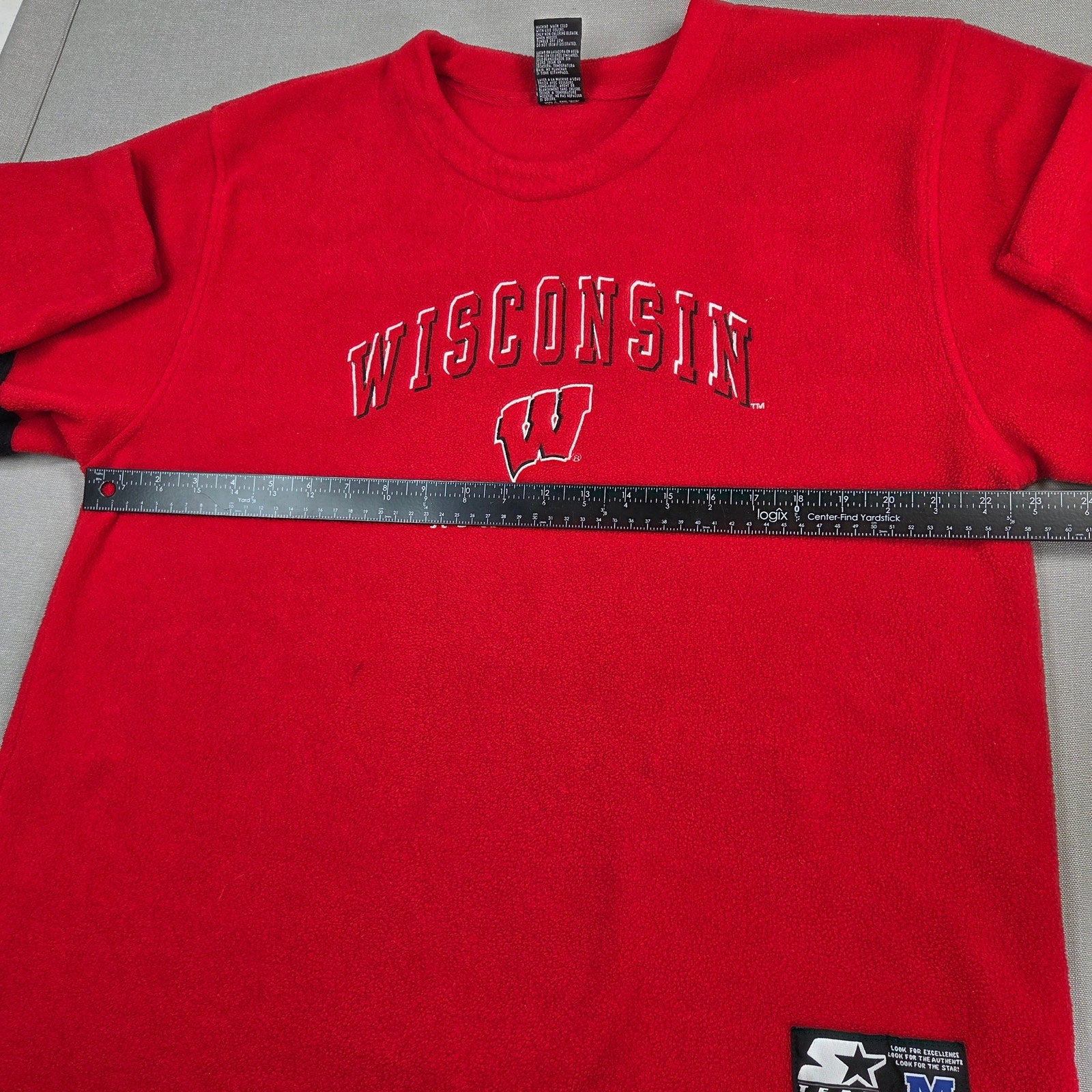 Starter Wisconsin Badgers Athletics Fleece Sweatshirt Men's M Red NCAA Pullover