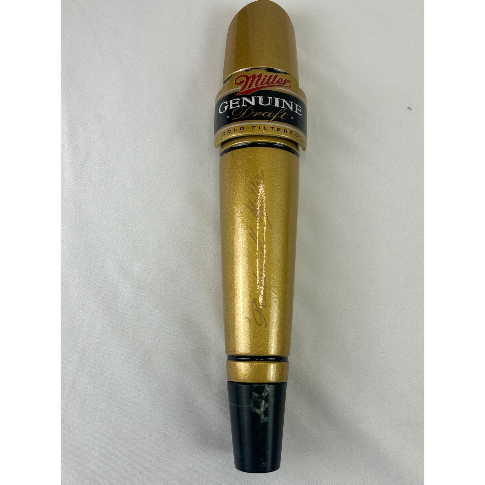 Miller Genuine Draft MGD Gold Black Beer Tap Handle Lot Large 12 Inch & Mini